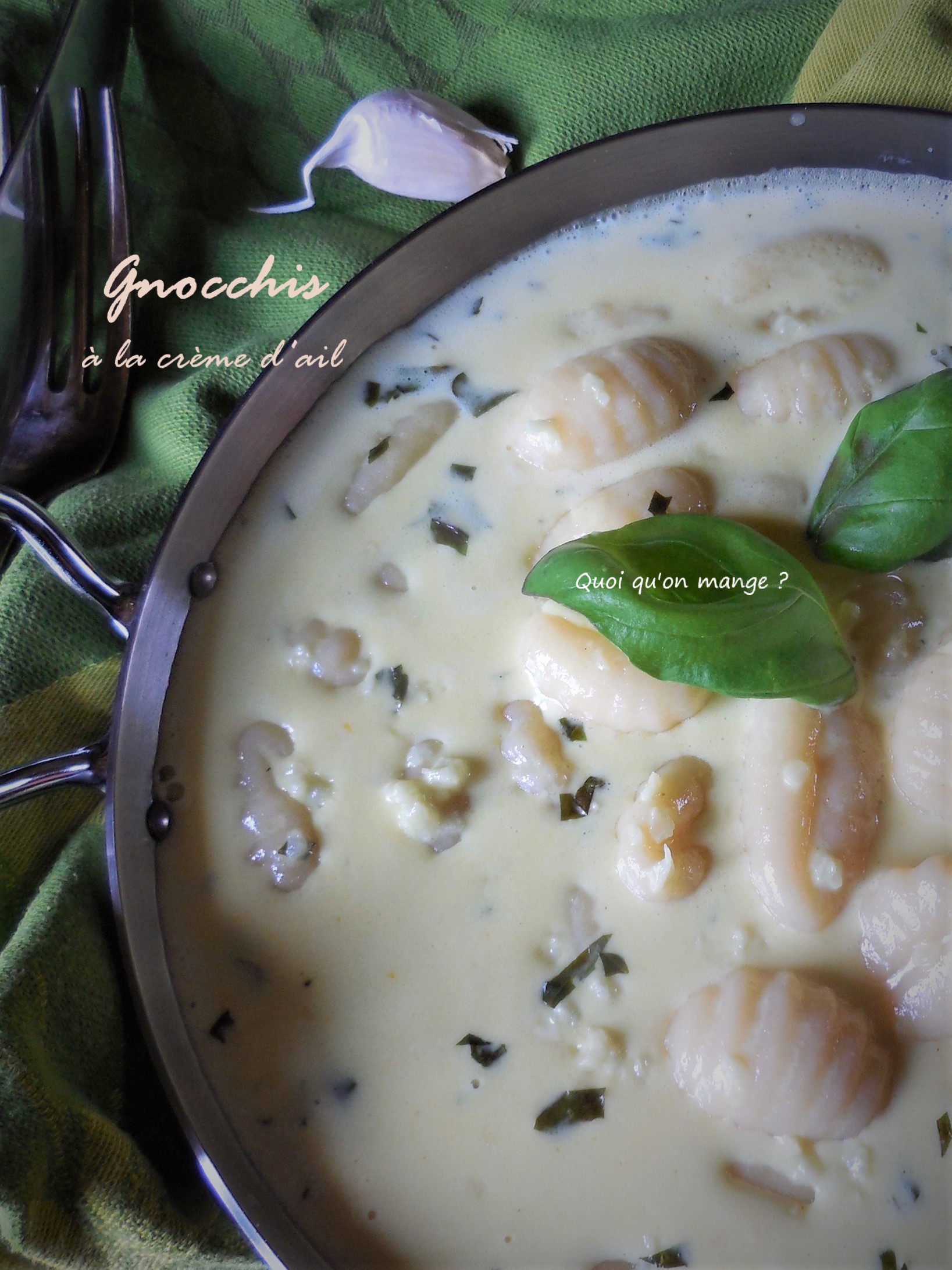 Gnocchis à la crème d'ail