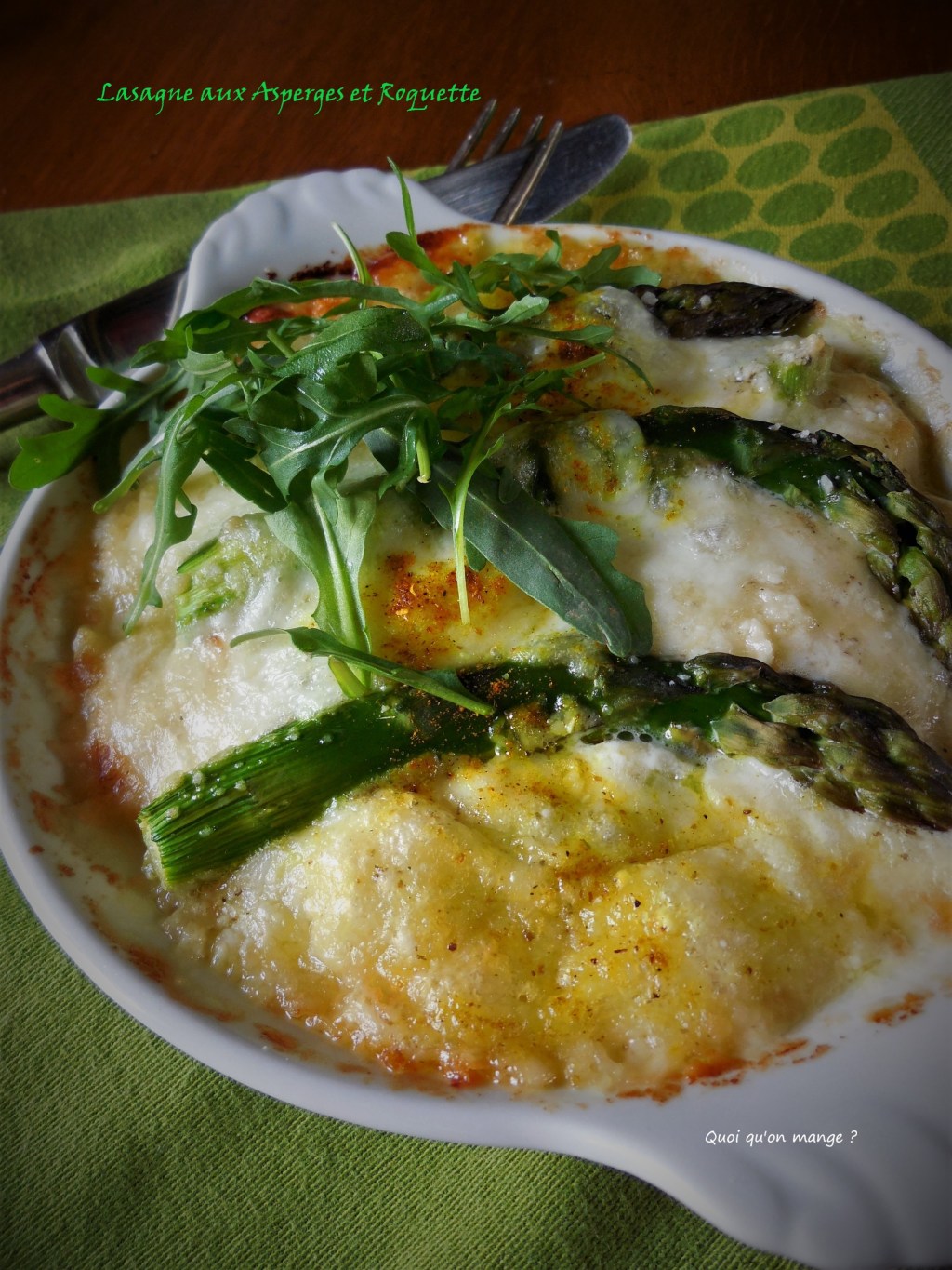 Lasagne asperges et&nbsp;roquette