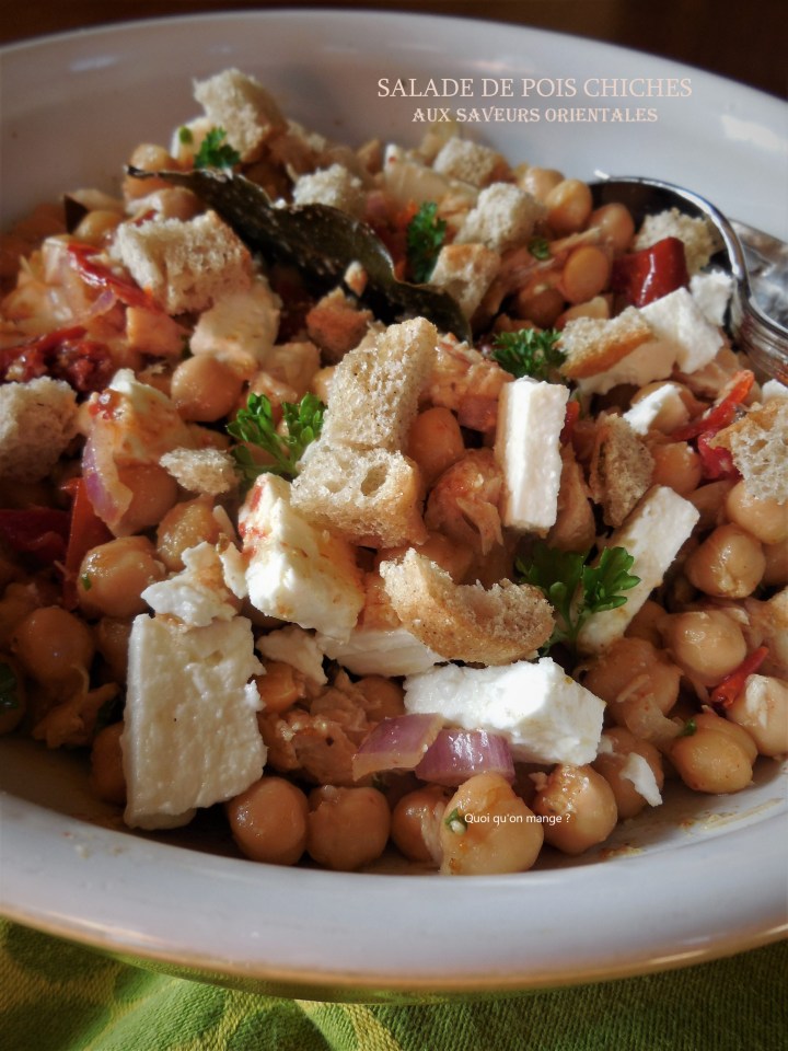 Salade de pois chiches aux saveurs orientales