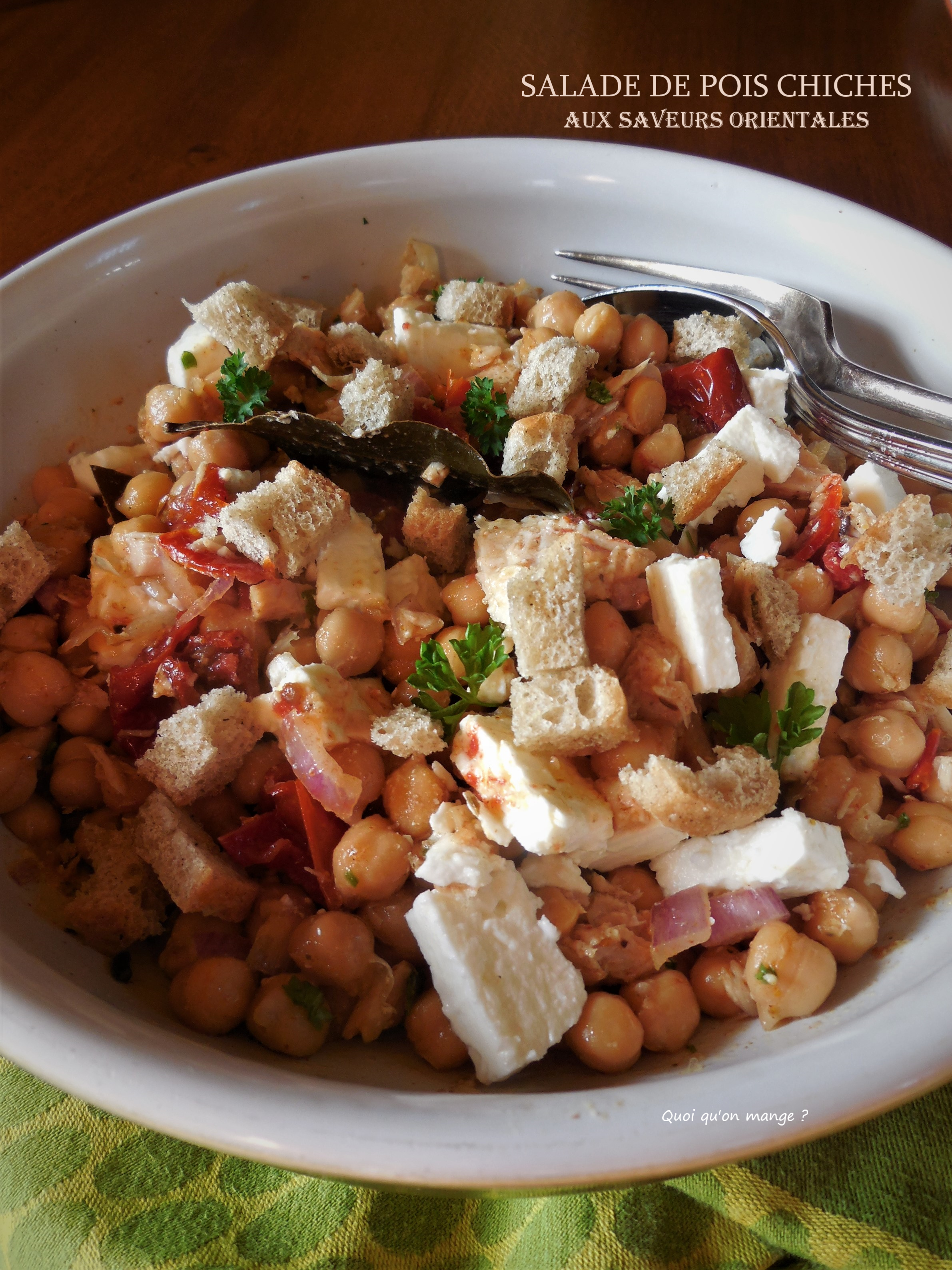Salade de pois chiches aux saveurs orientales