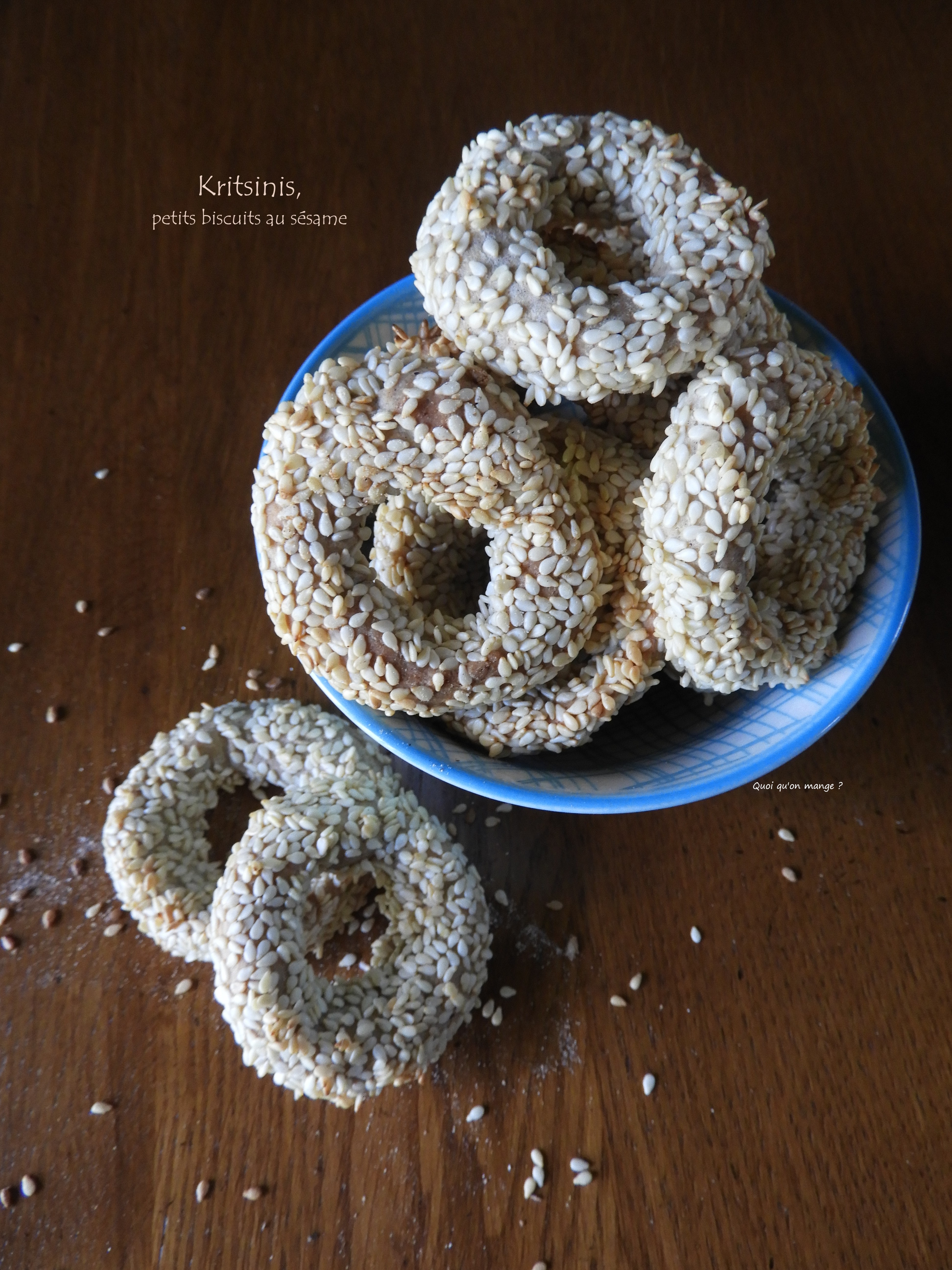 Kritsinis, petits biscuits au sésame