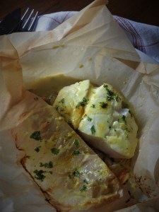 Papillote de dos de Cabillaud au&nbsp;Curcuma