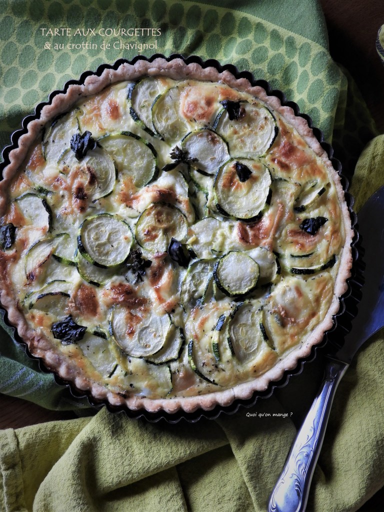 Tarte aux courgettes et au crottin de Chavignol