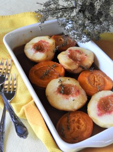 Fruits d’Ă©tĂ© rĂ´tis au thym
