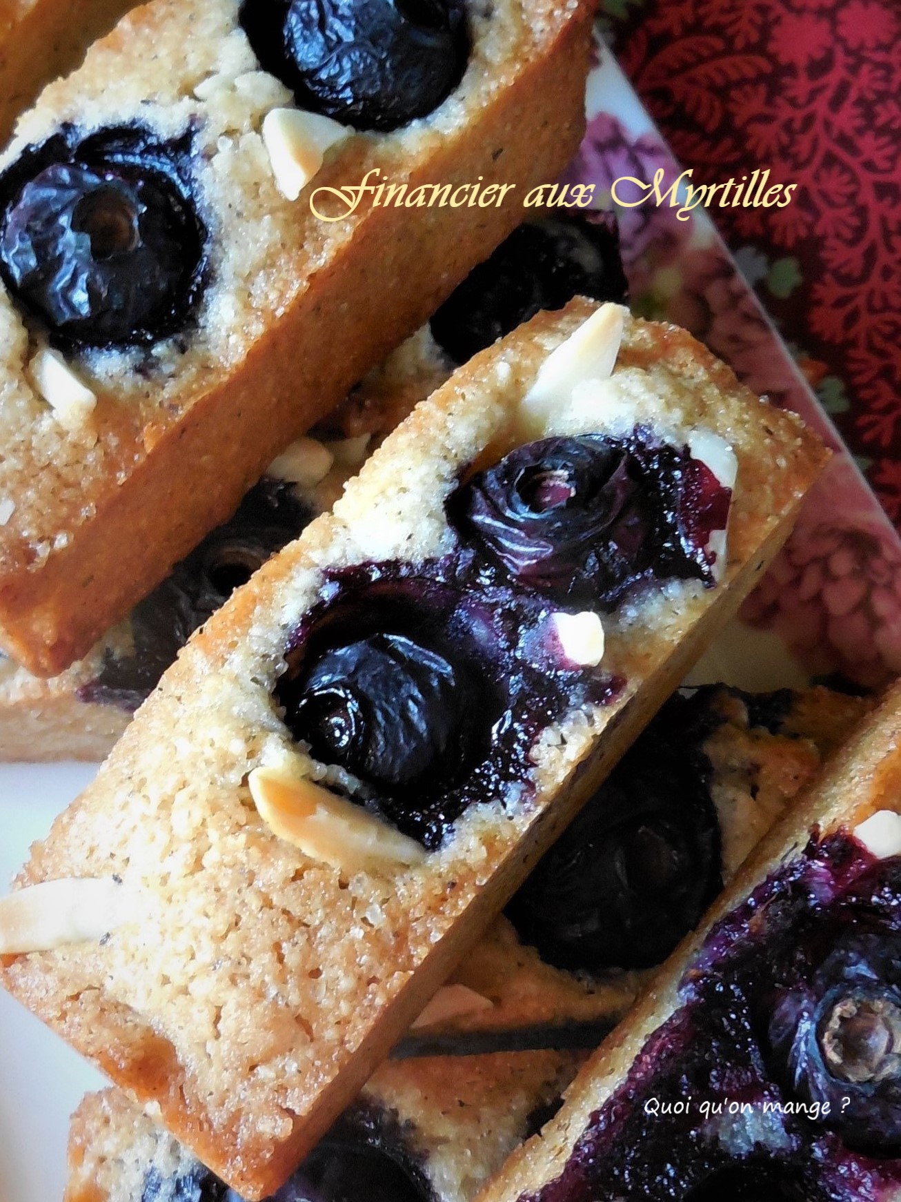 Mini financier aux amandes et aux myrtilles