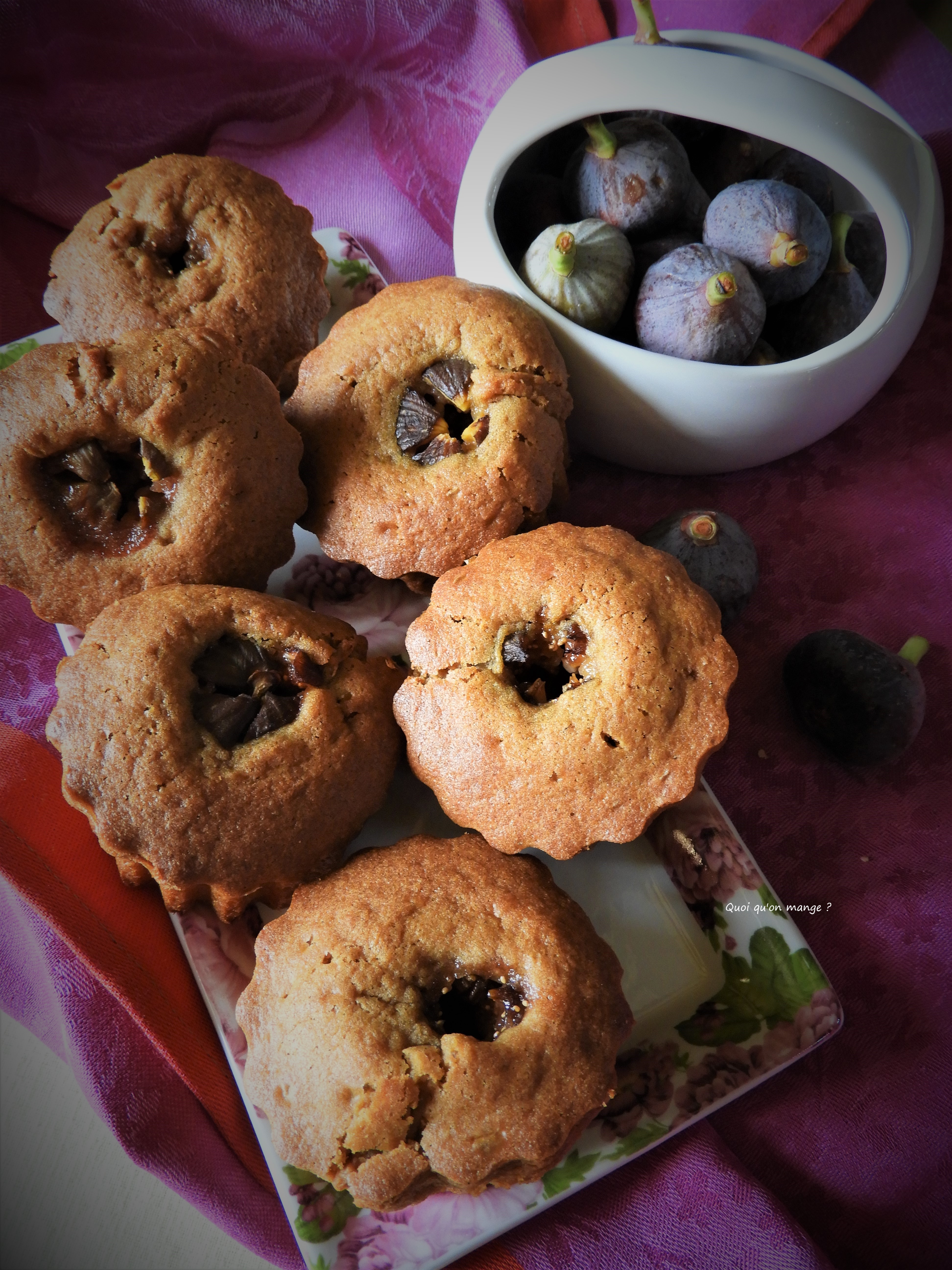 Petits gâteaux aux figues fraîches