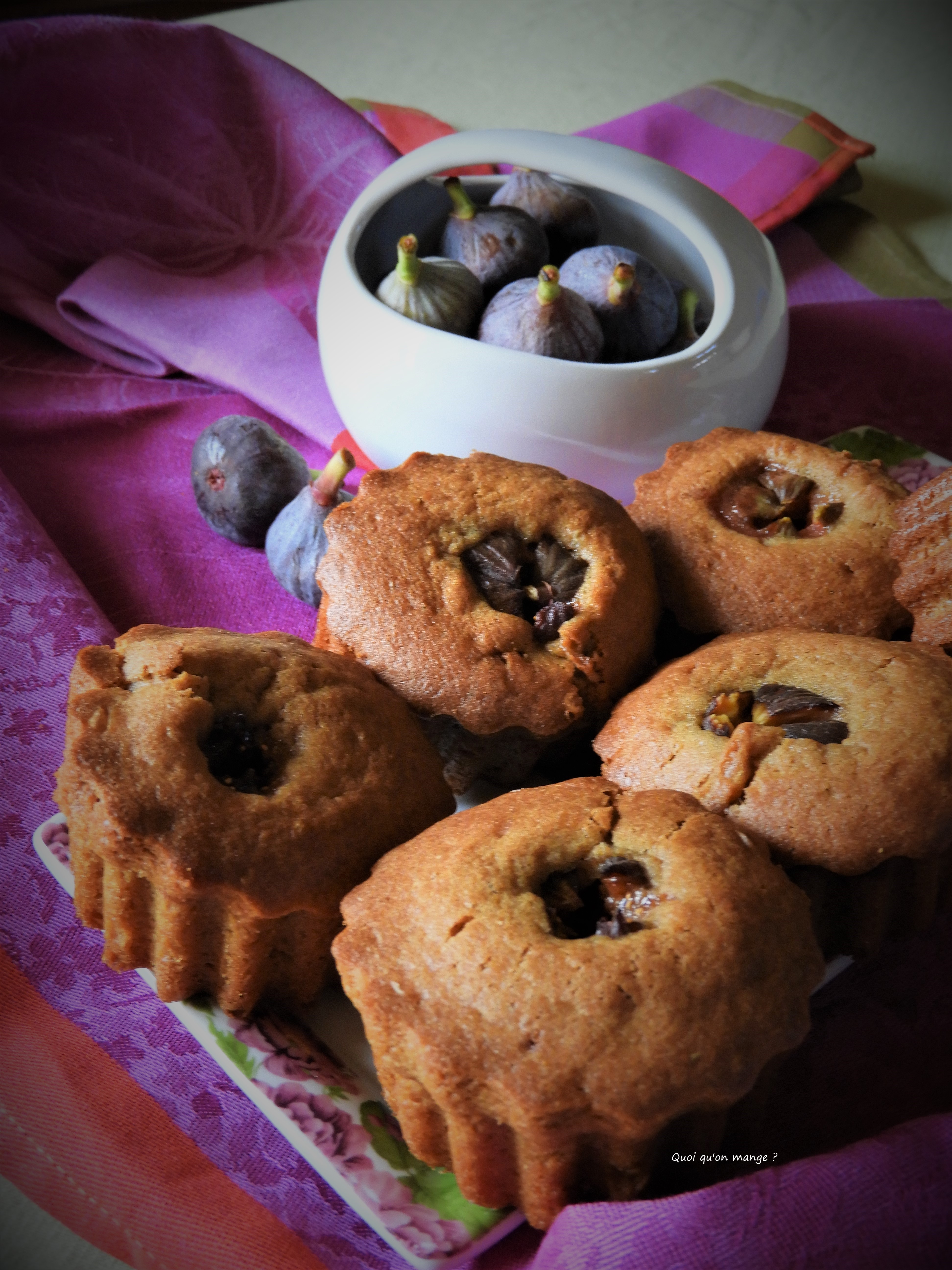 Petits gâteaux aux figues fraîches