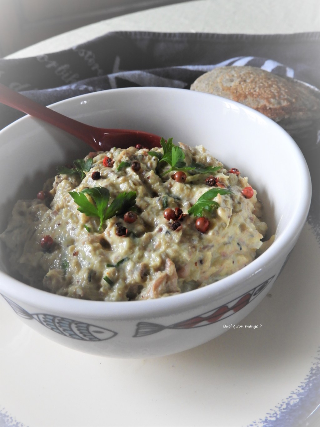 Rillettes de maquereau aux épices sur blinis au&nbsp;sarrasin