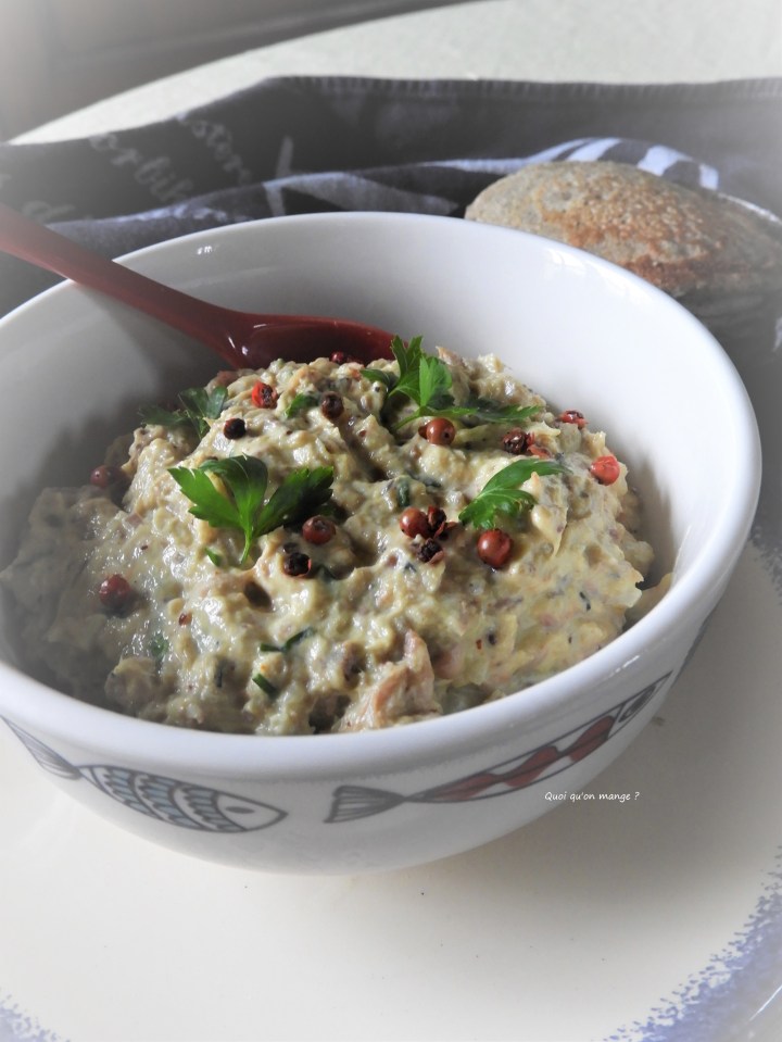 Rillettes de maquereau aux épices sur blinis au&nbsp;sarrasin