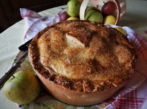 Tarte aux pommes sur crème&nbsp;d&rsquo;amandes