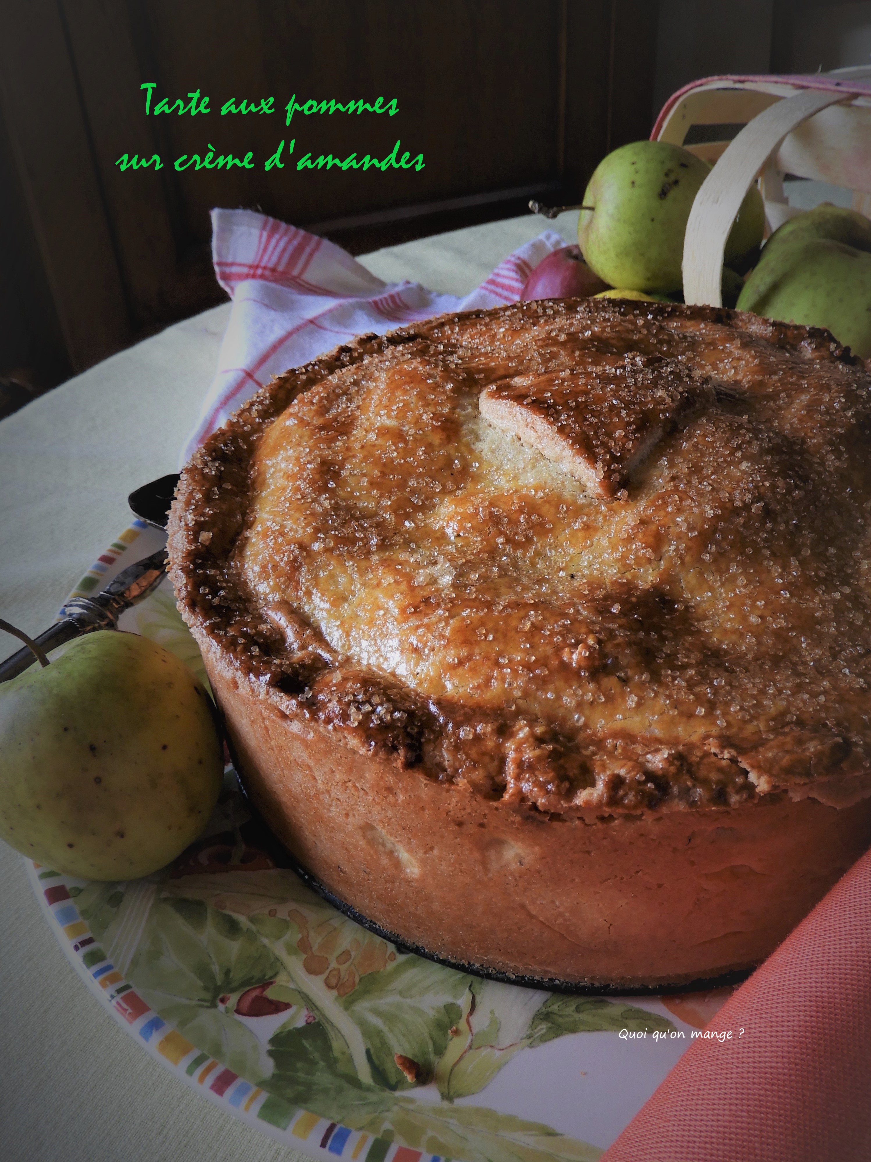 Tarte aux pommes à la crème d'amandes