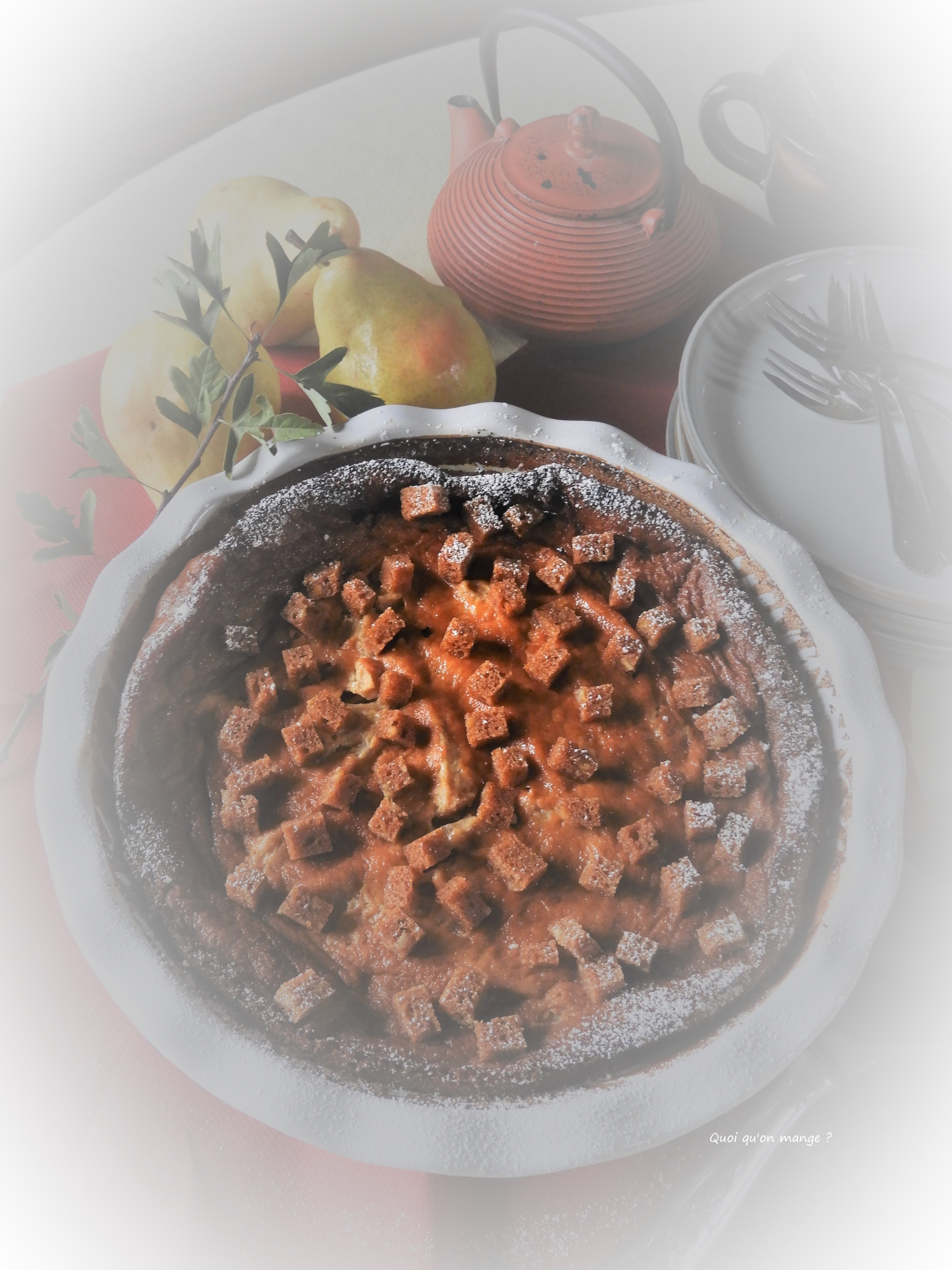 Clafoutis poires, saveurs pain&nbsp;d&rsquo;épices