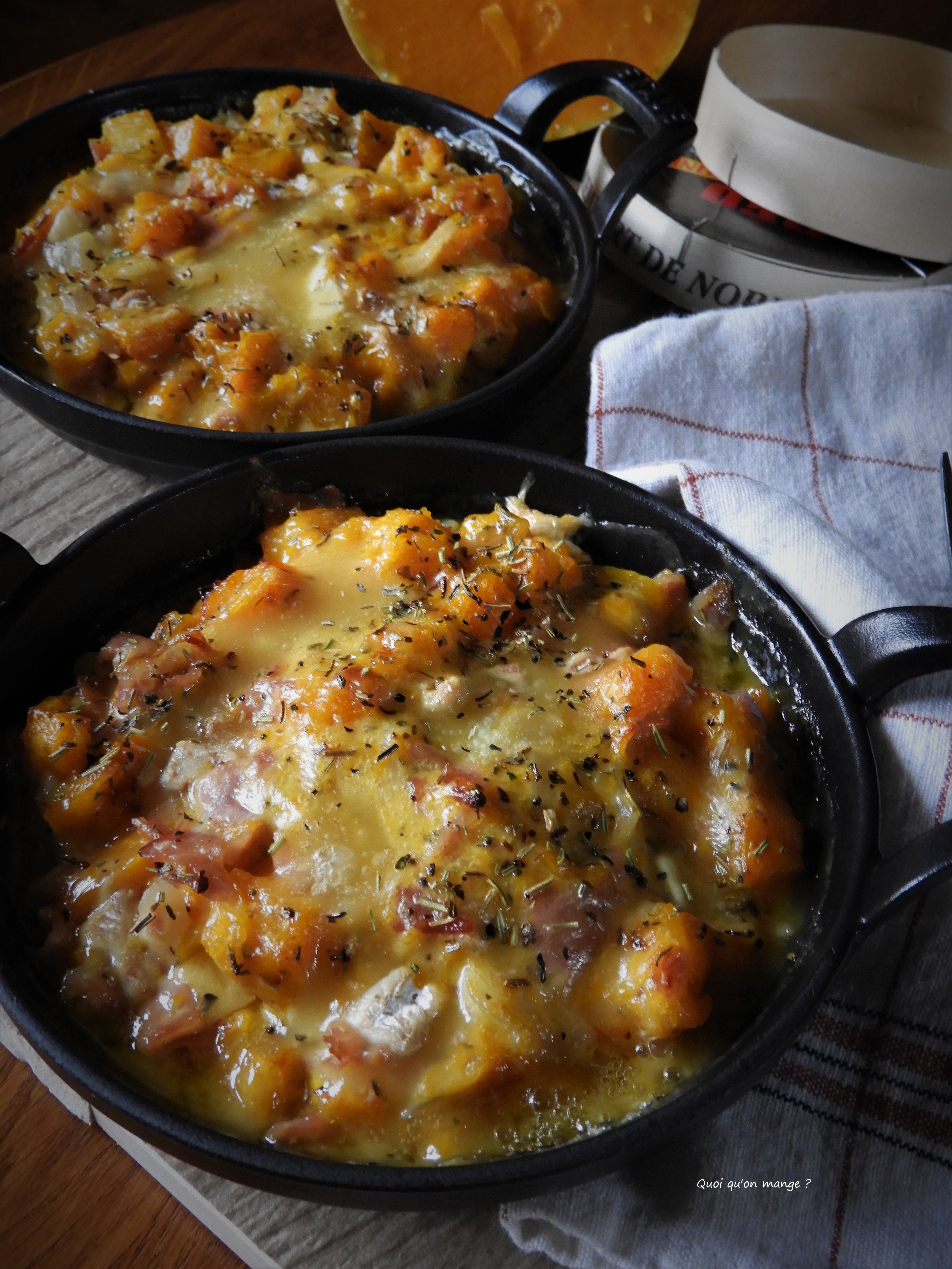 Gratin de butternut au camembert