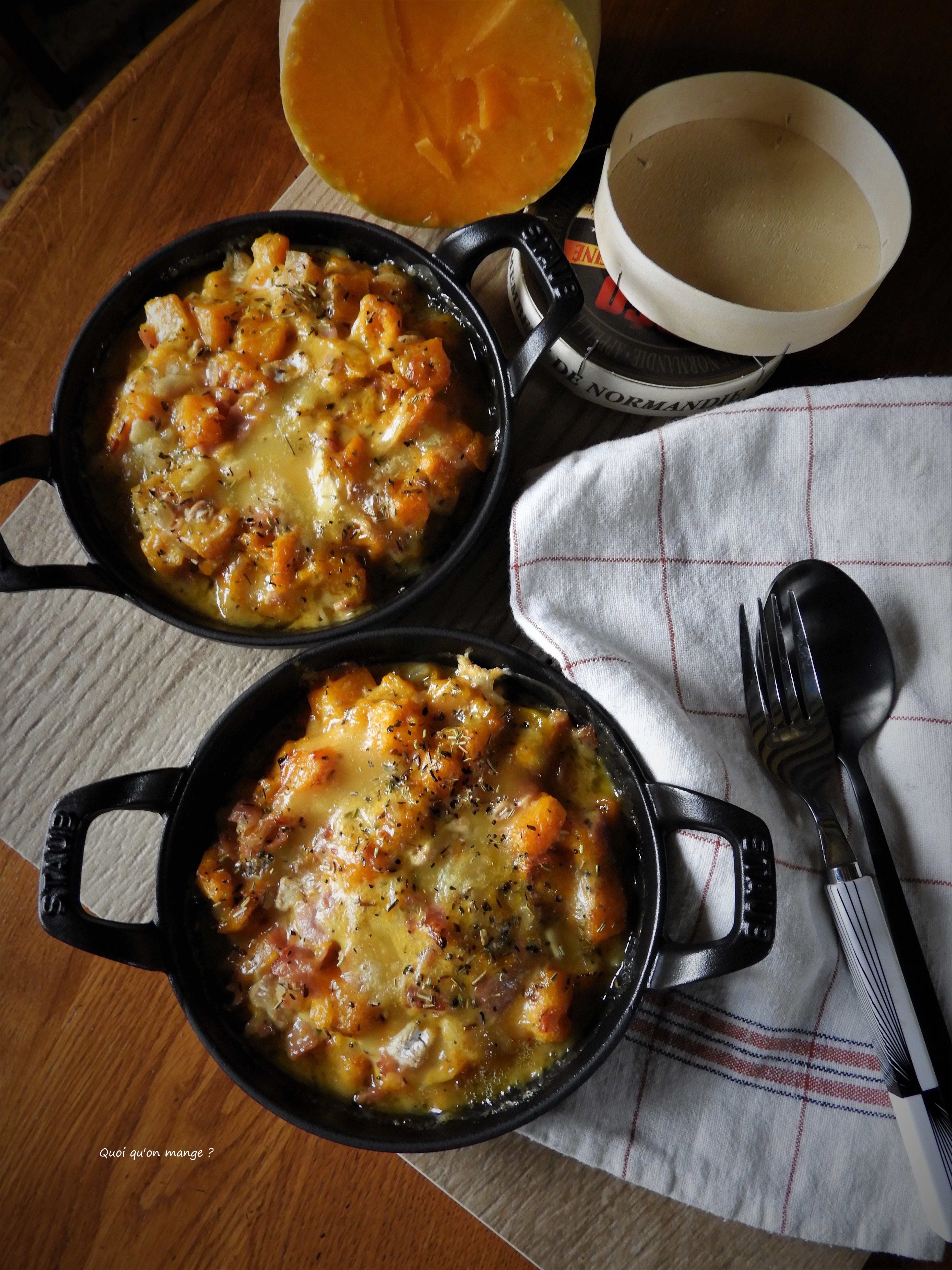 Gratin de butternut au camembert