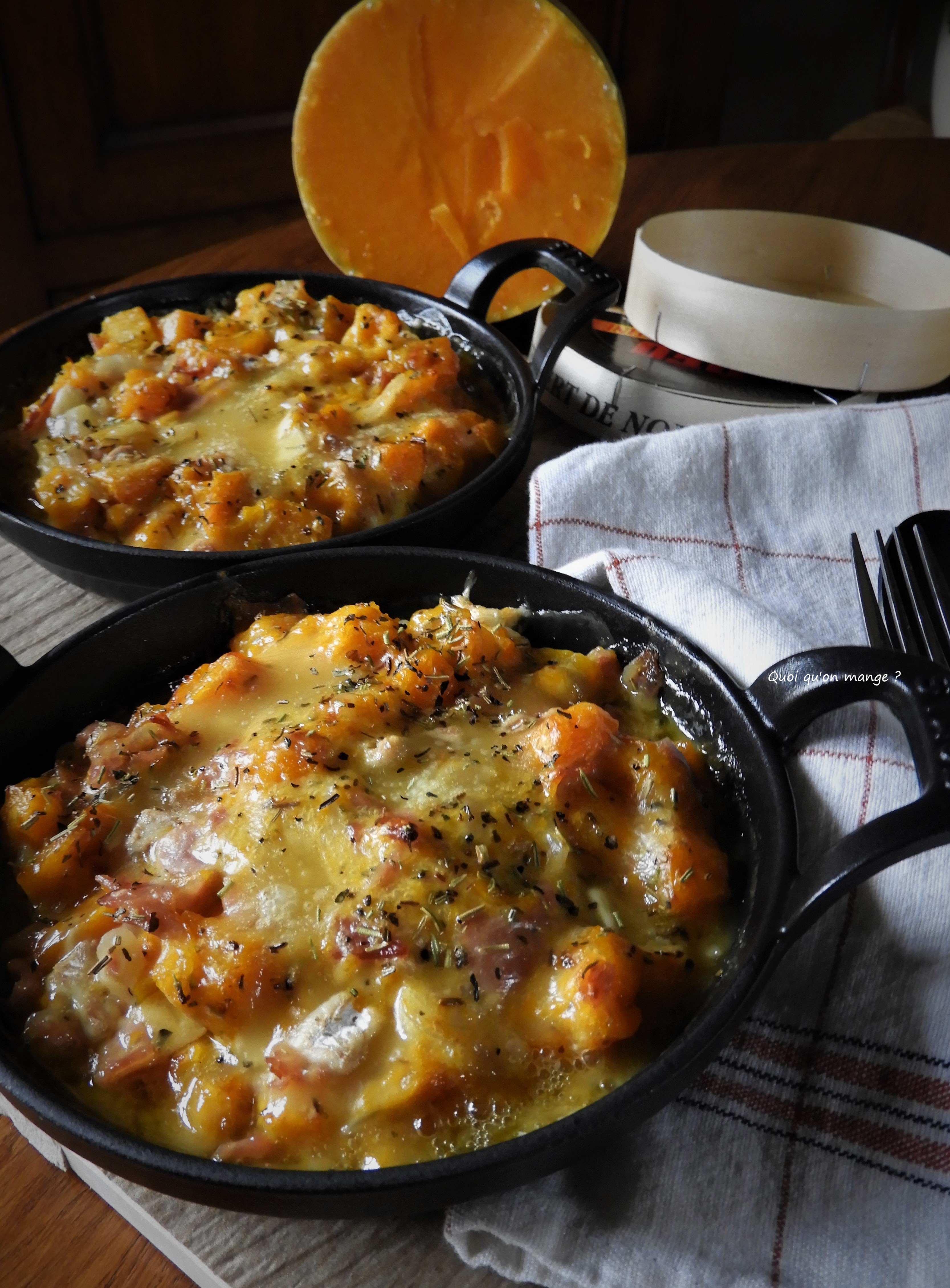 Gratin de butternut au camembert