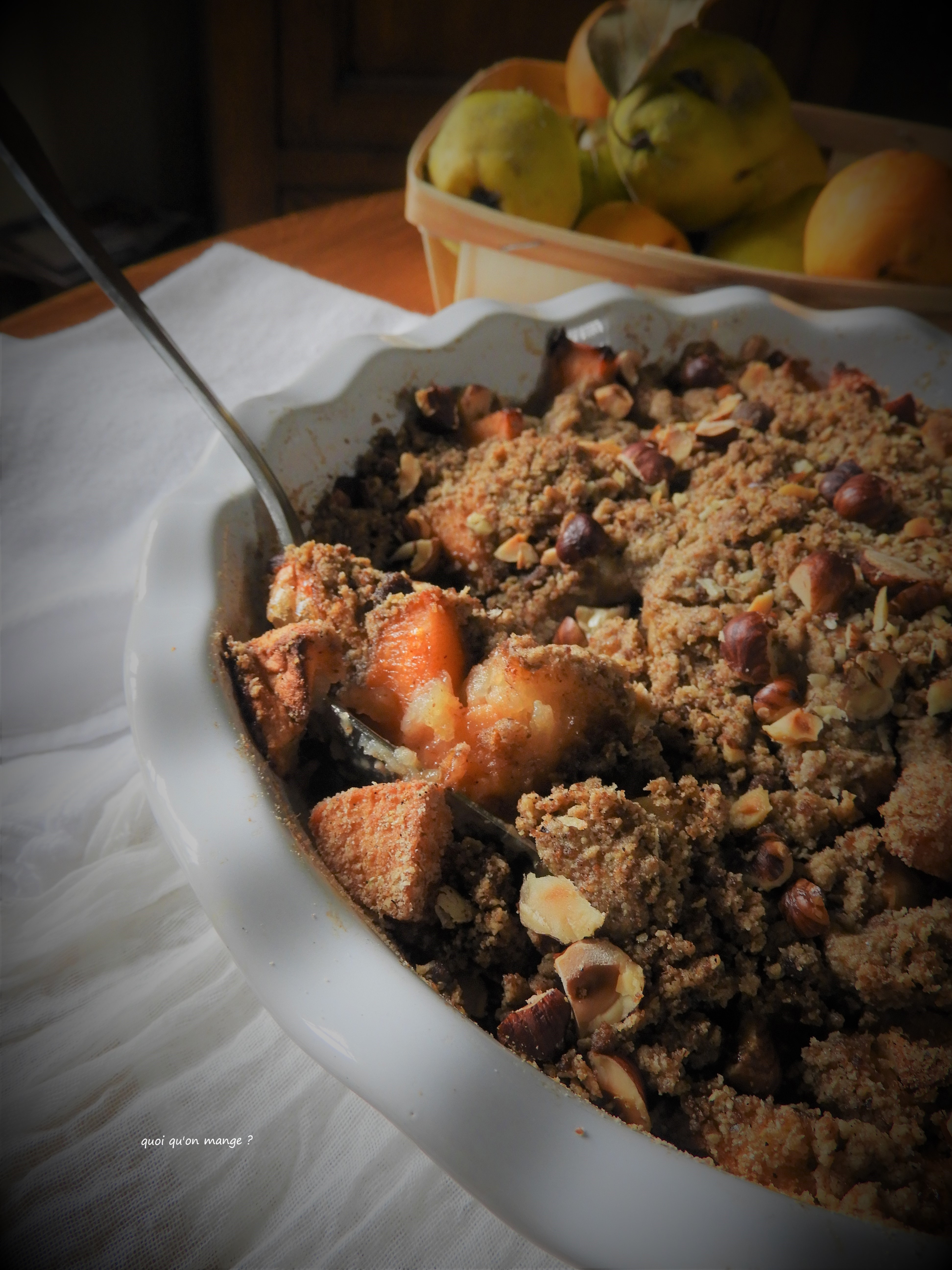 Crumble pomme et coing saveur&nbsp;sarrasin