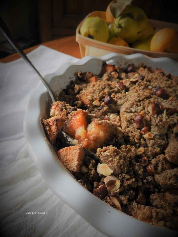 Crumble pomme et coing saveur&nbsp;sarrasin