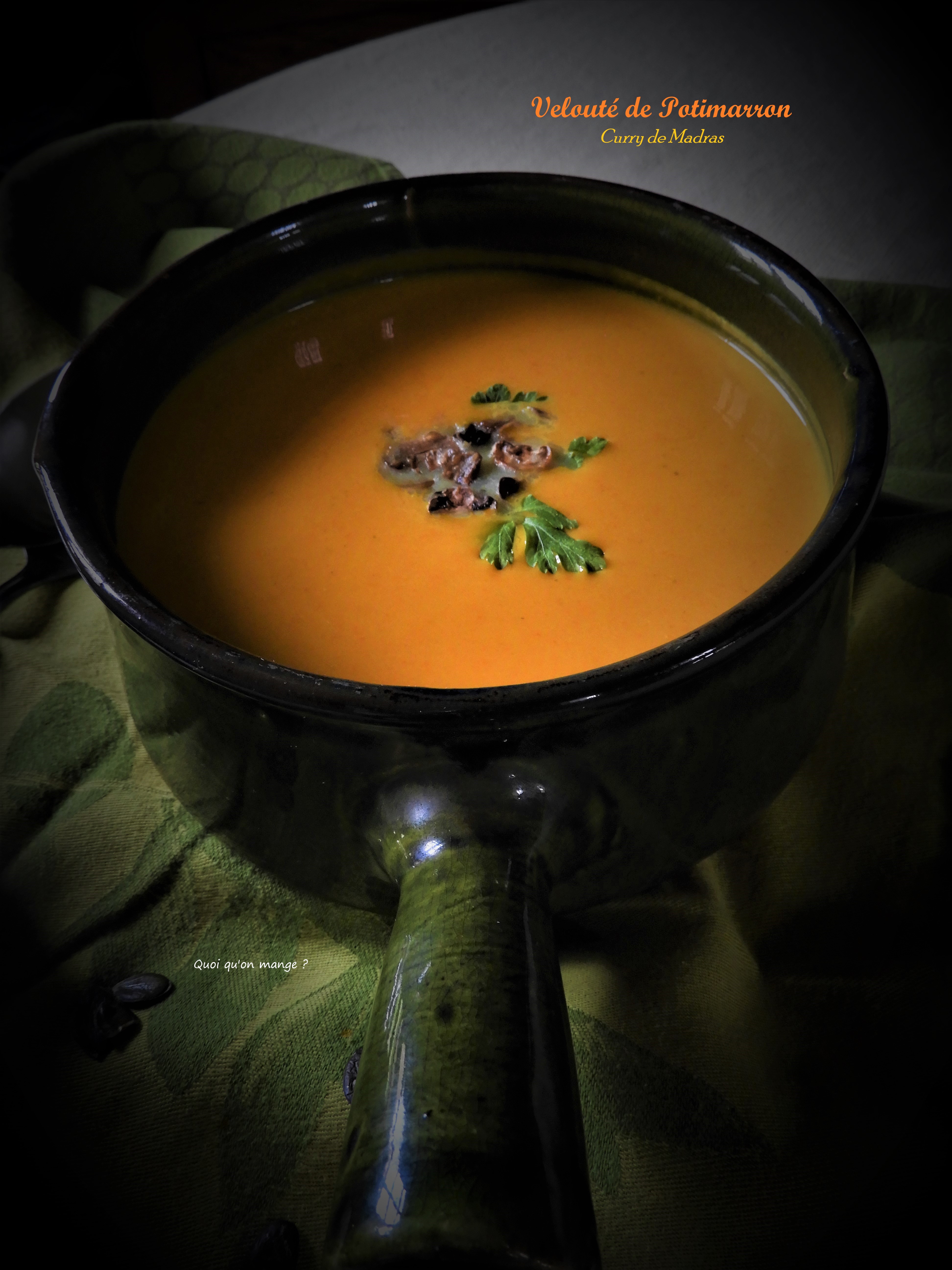 Velouté de potimarron saveurs curry