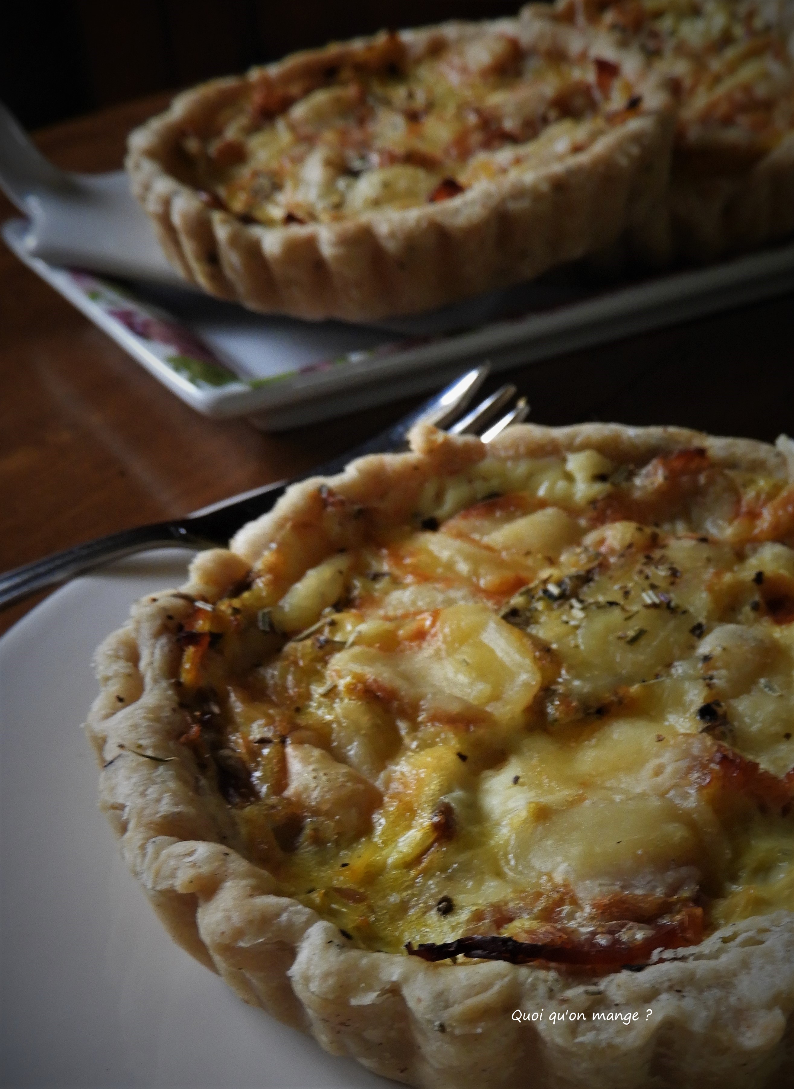 Tartelette poireau et bacon au Beaufort