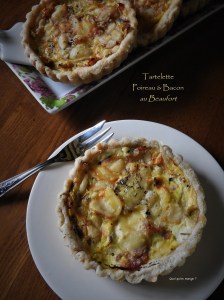 Tartelettes poireaux et bacon au&nbsp;Beaufort