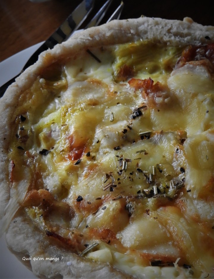 Tartelette poireau et bacon au Beaufort