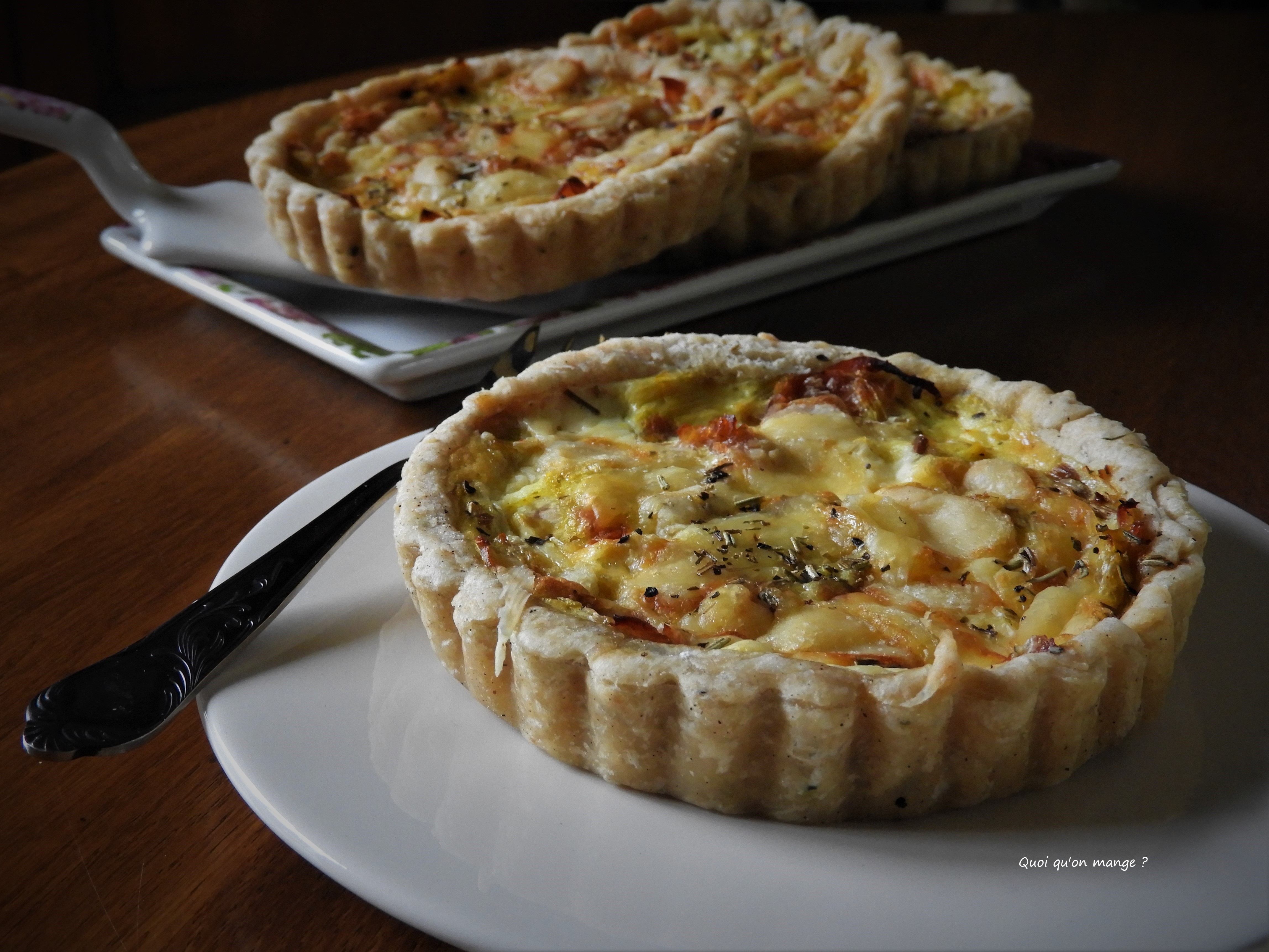 Tartelettes poireau et bacon au Beaufort
