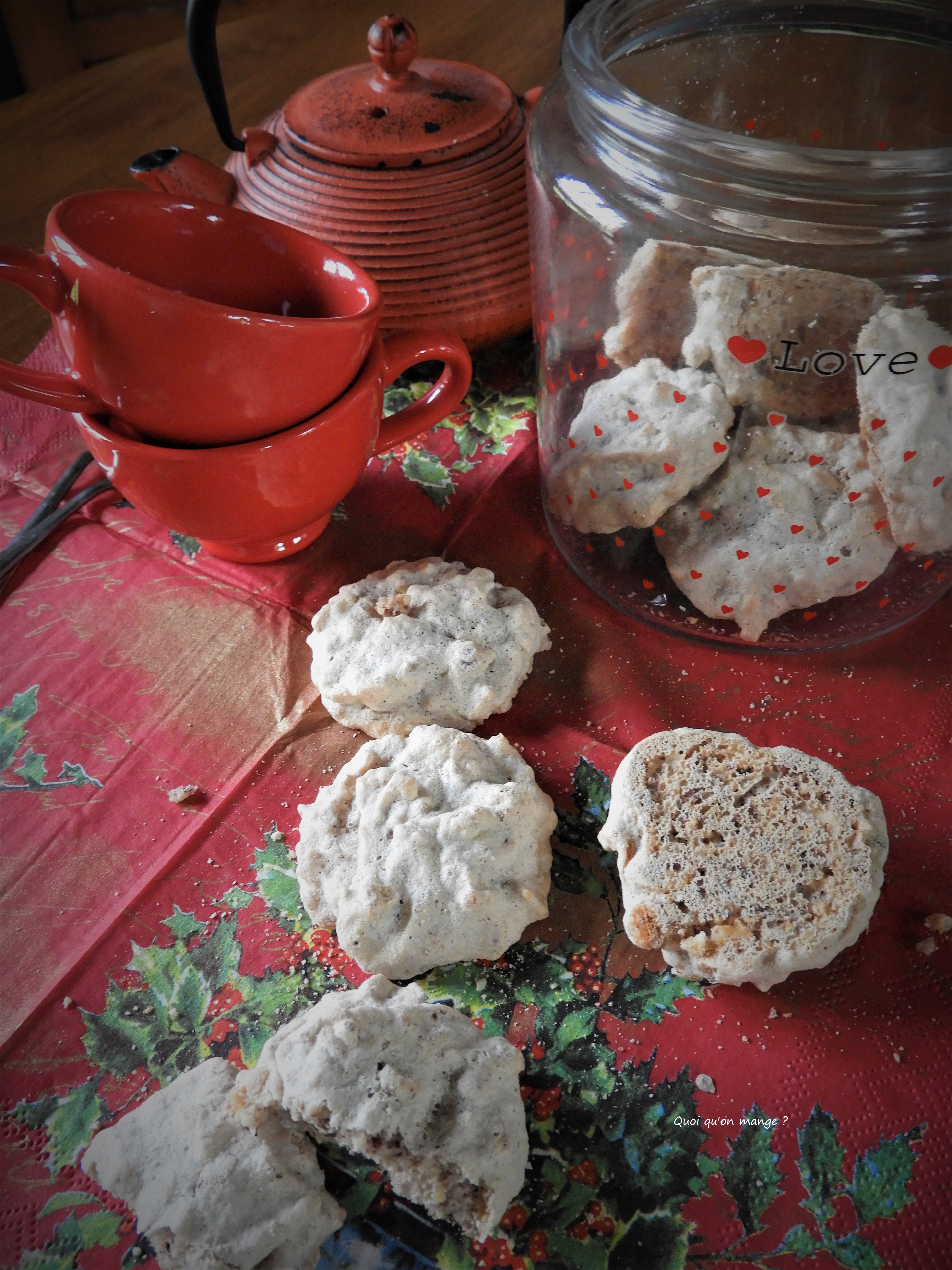 Biscuits meringués aux amandes et noisettes
