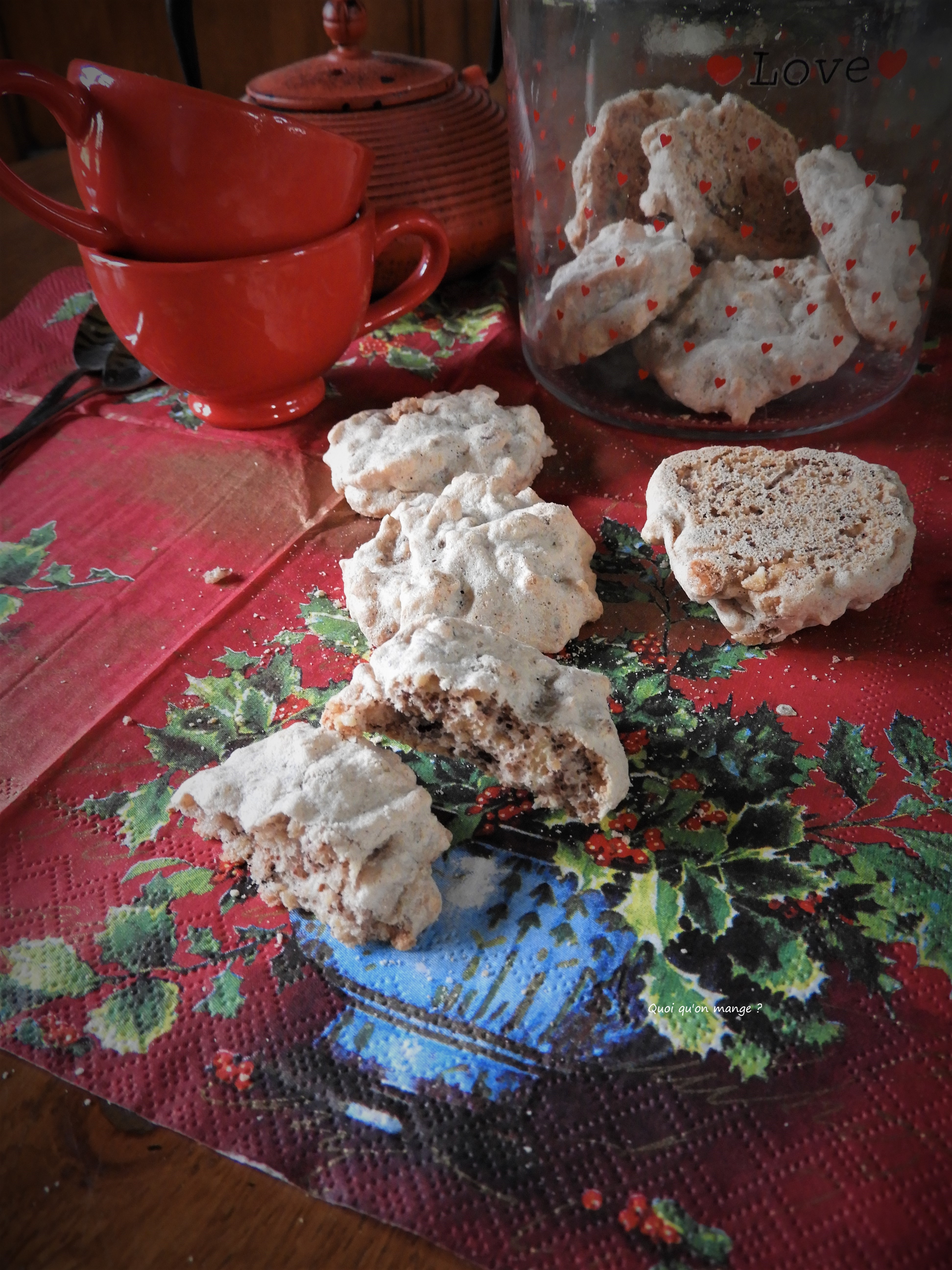 Biscuits meringués aux amandes et noisettes