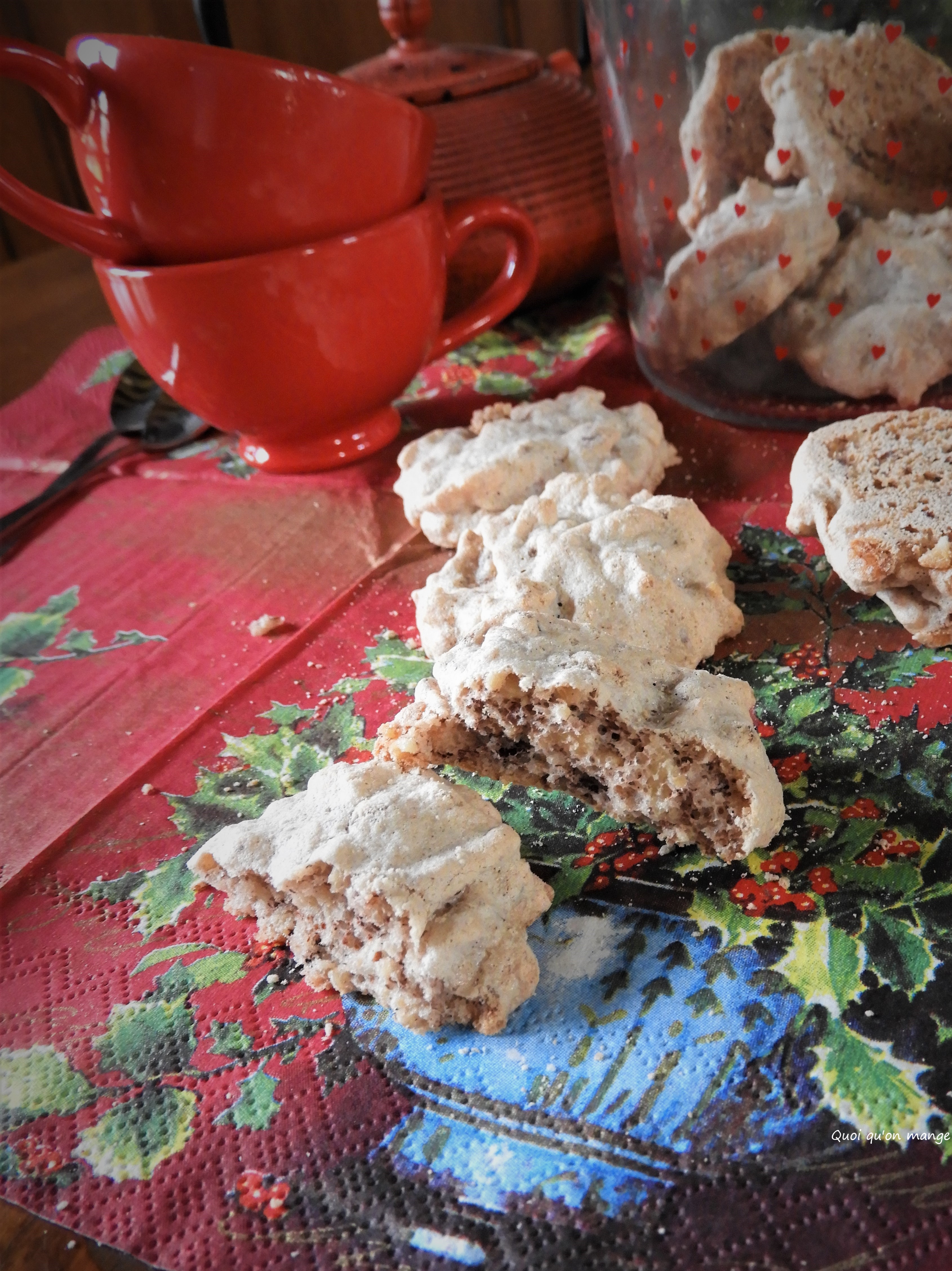 Biscuits meringués aux amandes et noisettes