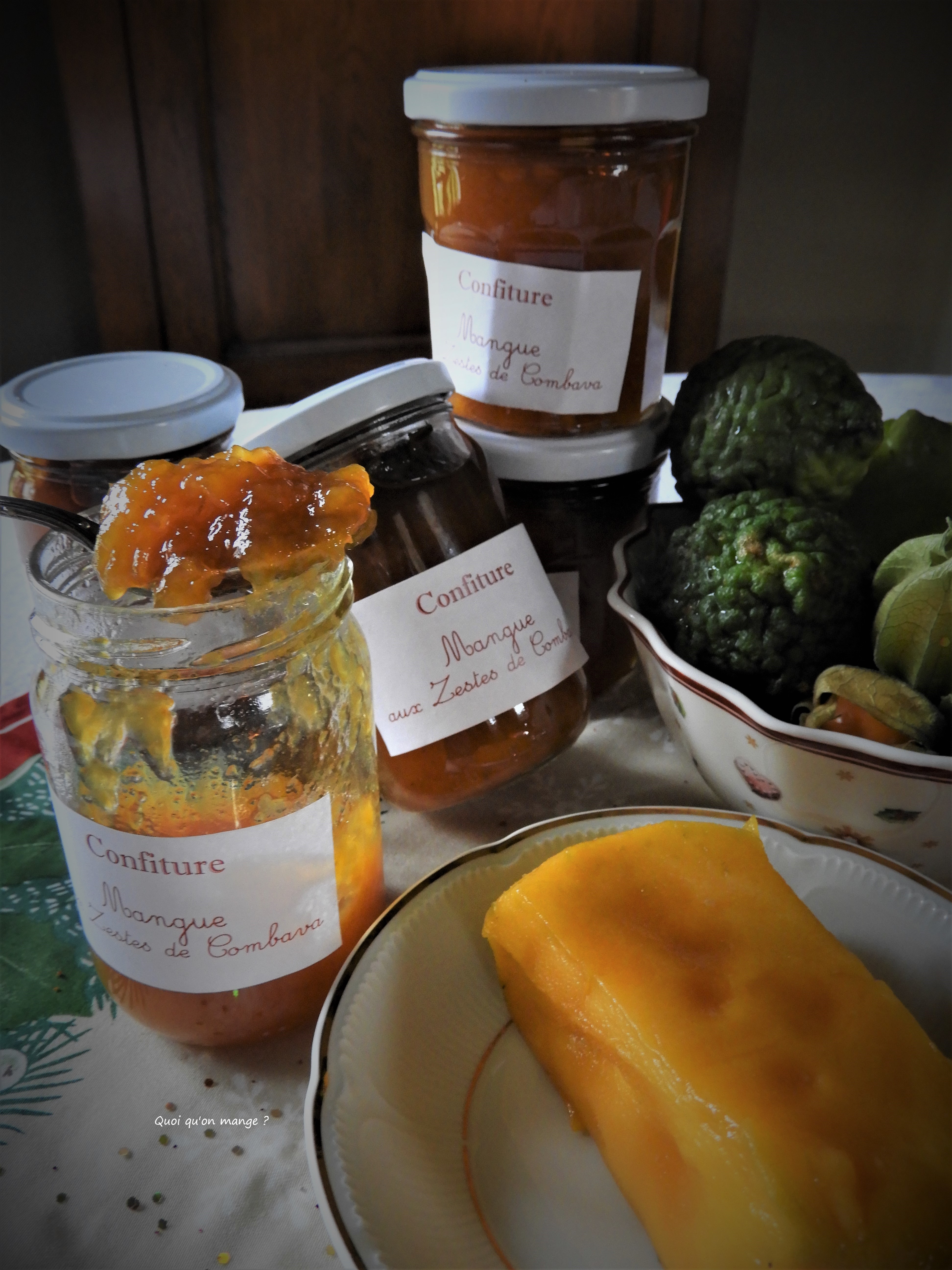 Confiture mangue et combava