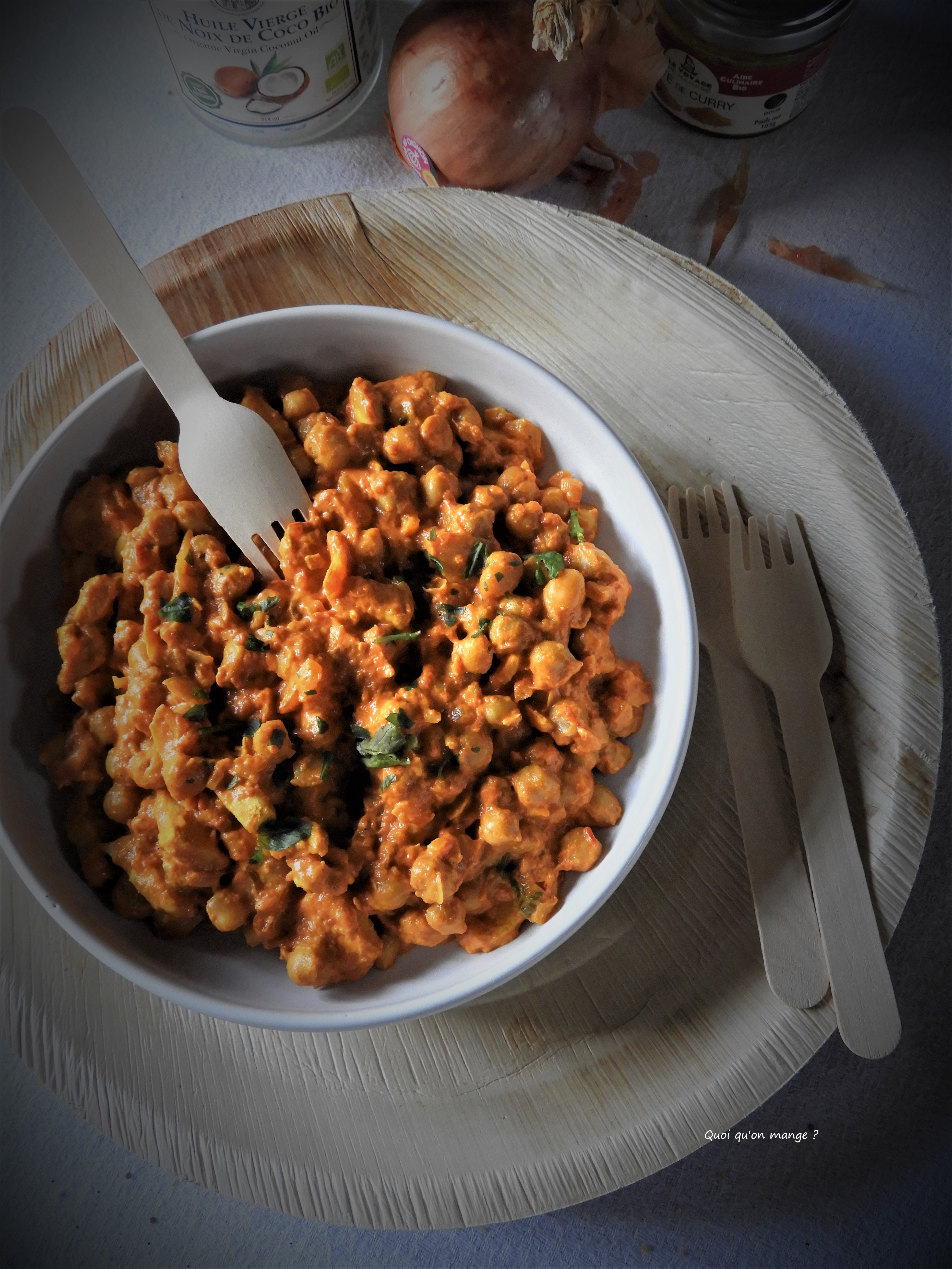 Curry de pois chiche et poulet au lait de&nbsp;coco