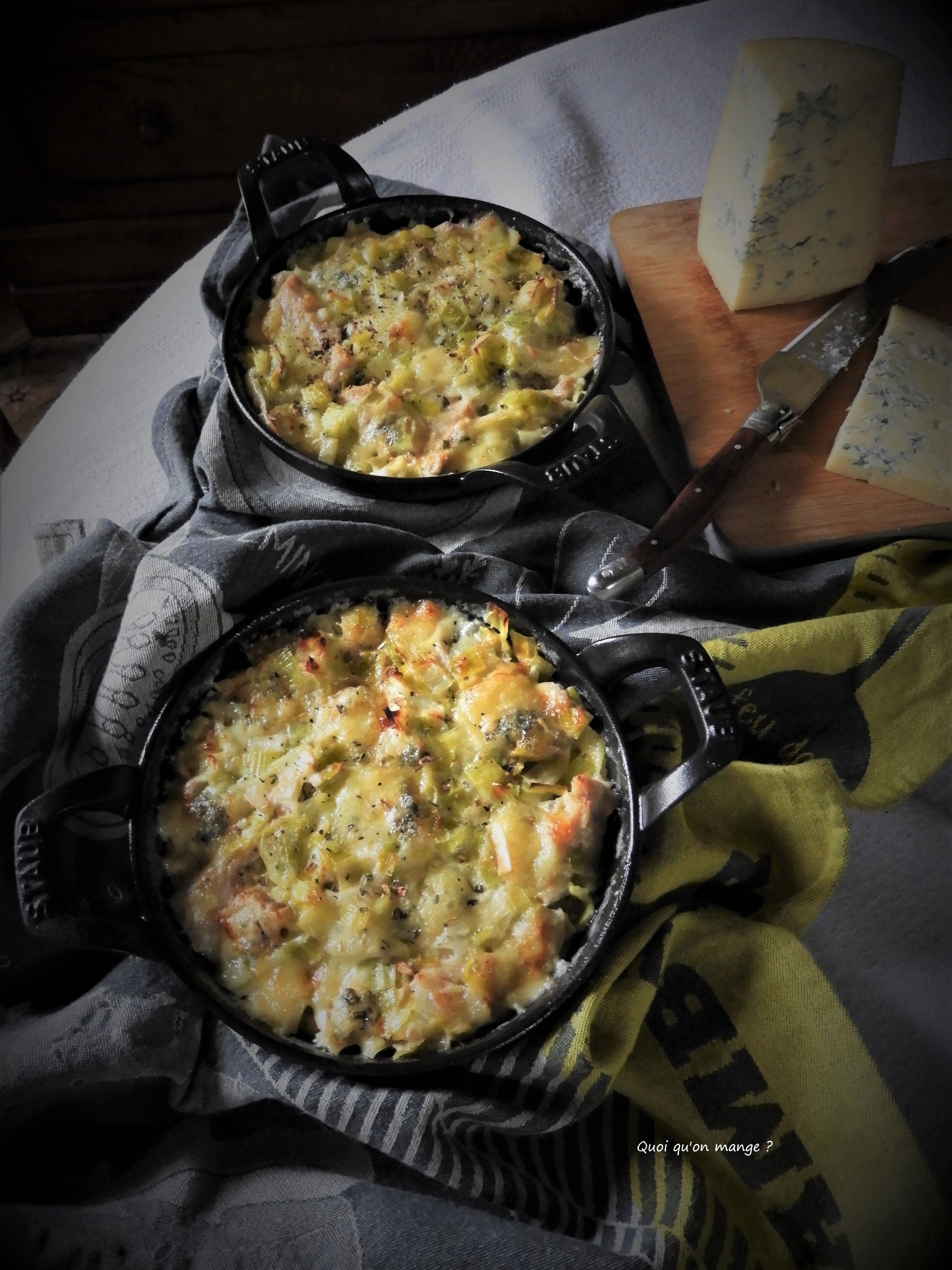 Gratin de poireaux à la fourme de Montbrison