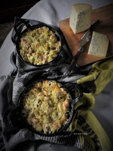 Gratin de poireaux Ă la fourme de Montbrison