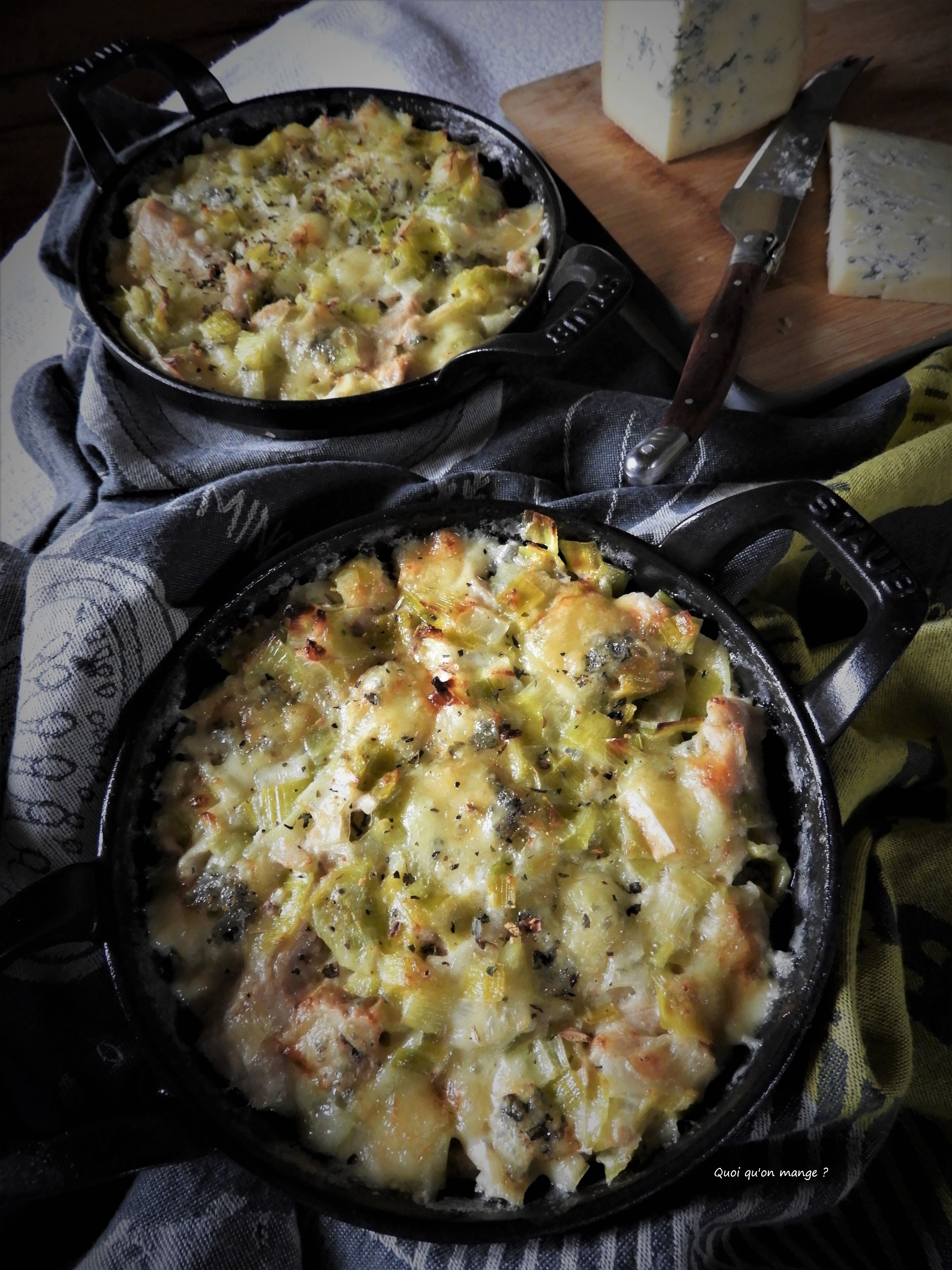 Gratin de poireaux à la fourme de Montbrison