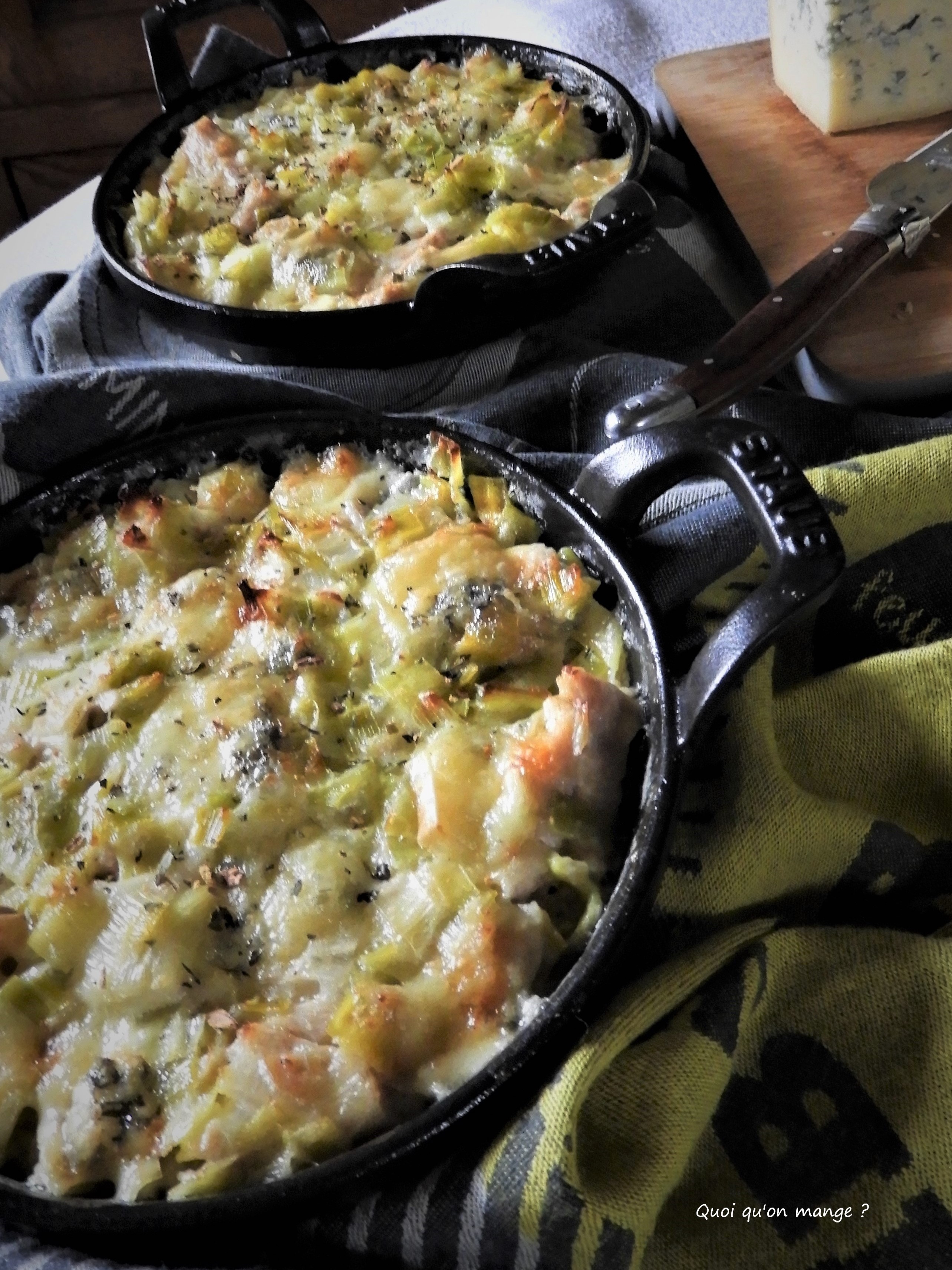 Gratin de poireaux à la fourme de Montbrison