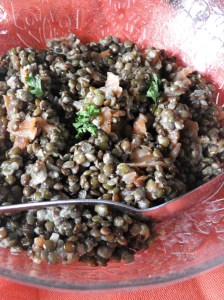 Lentilles sancerroises et saumon fumé en&nbsp;salade