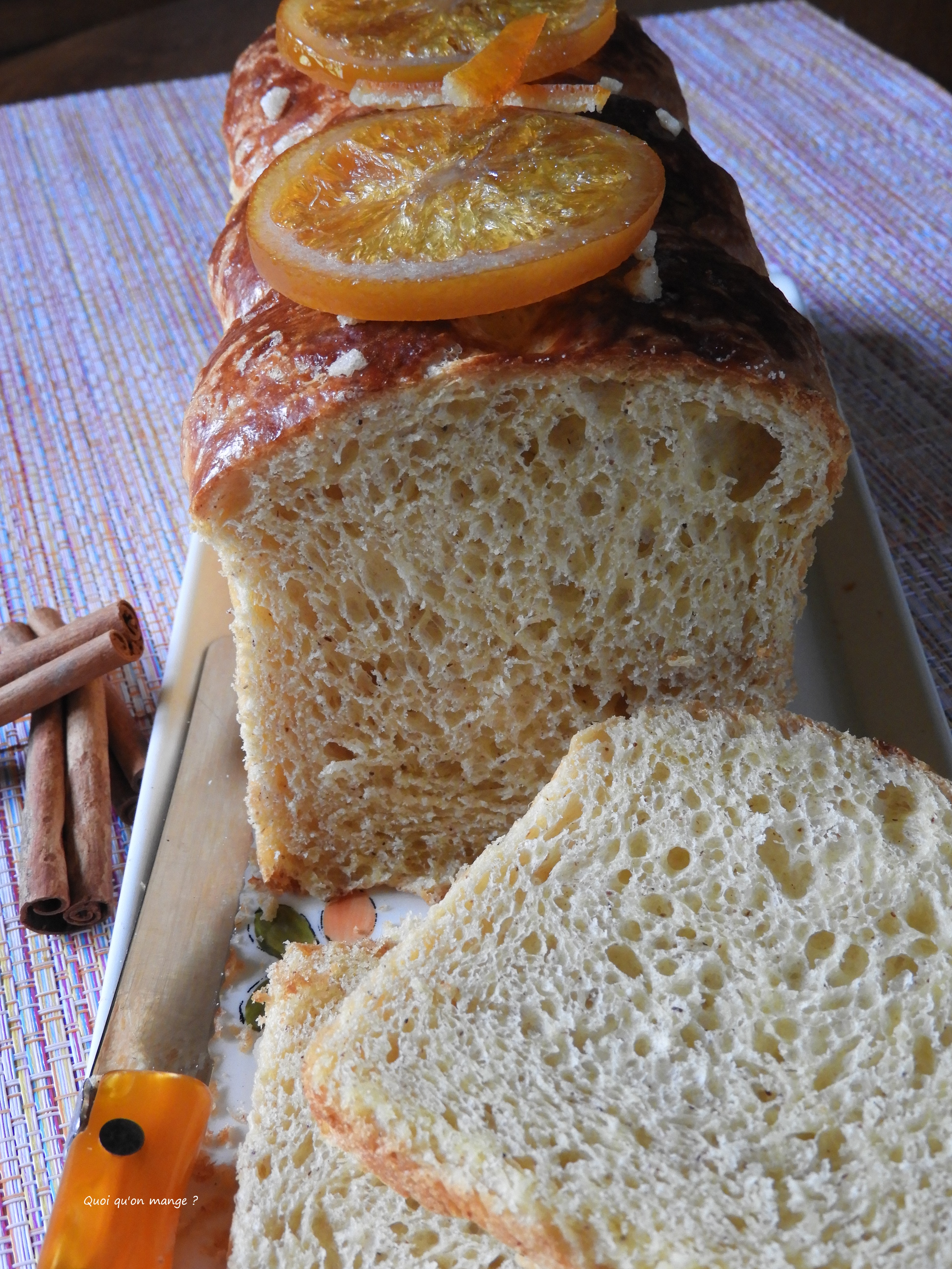 Brioche cannelle et fleur d'oranger