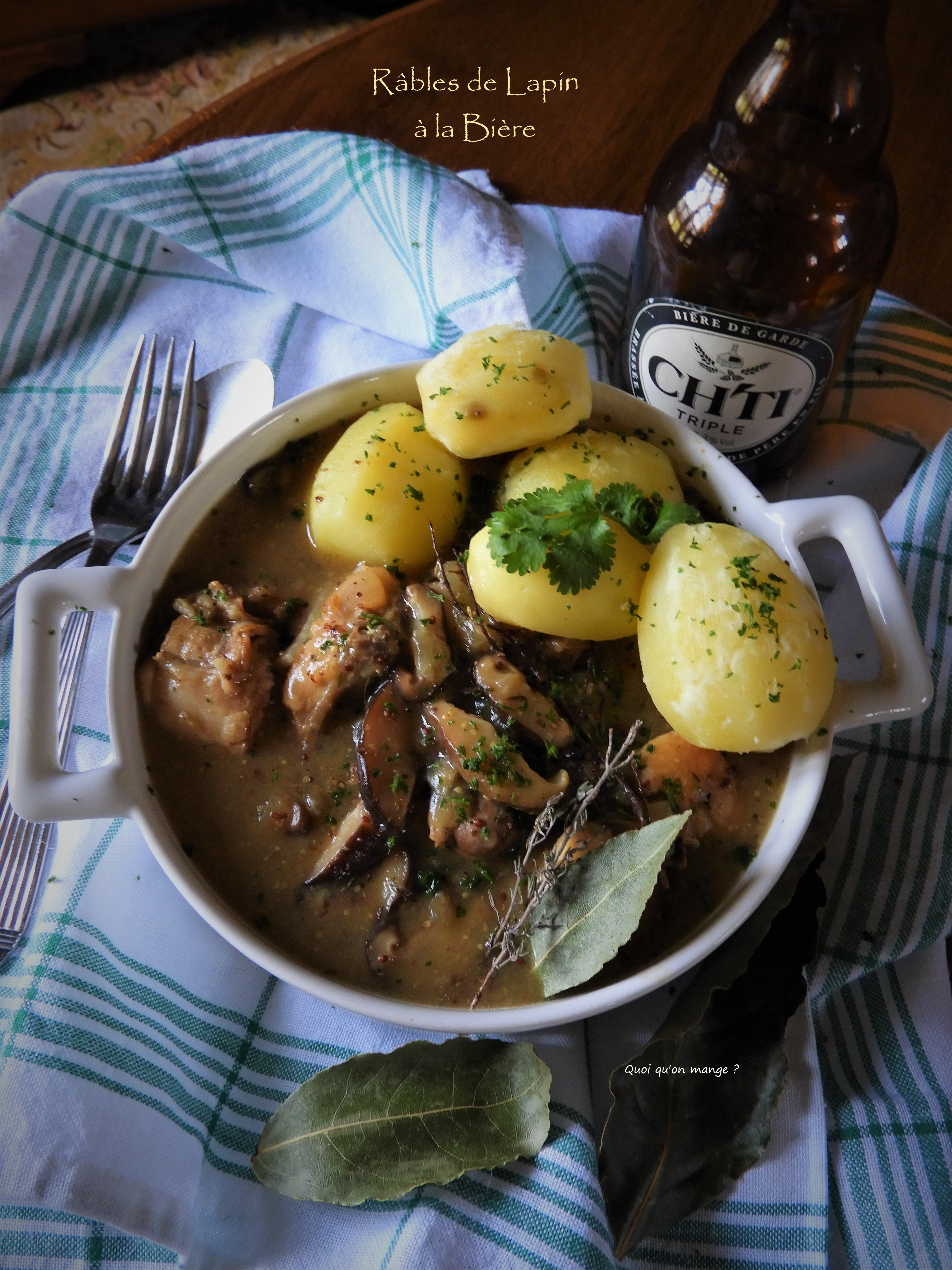 Râbles de lapin à la bière