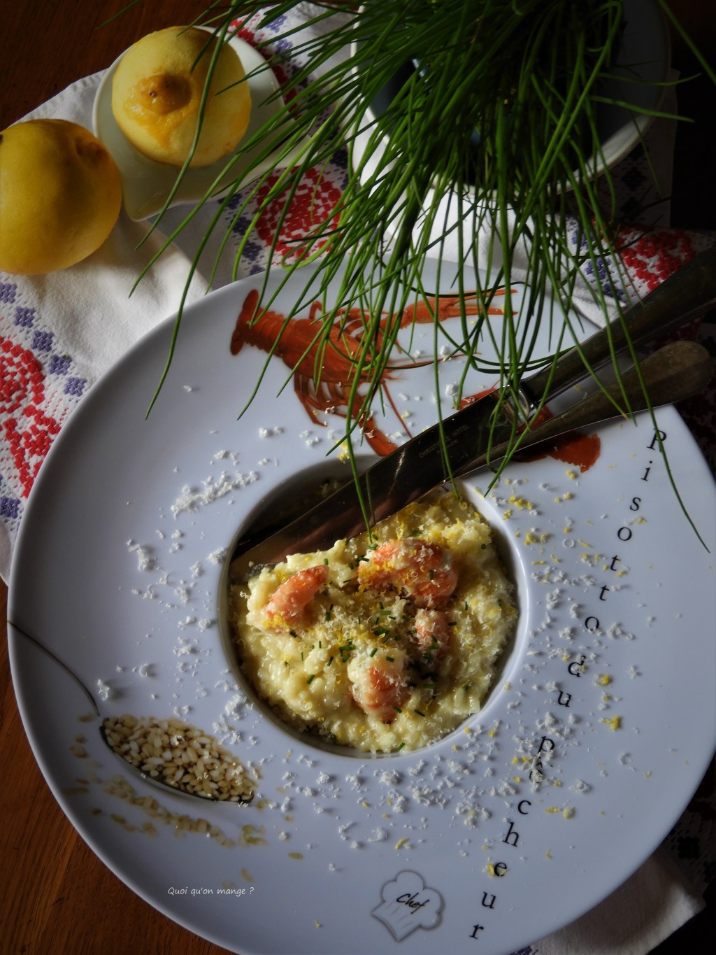 Risotto citronné aux&nbsp;gambas