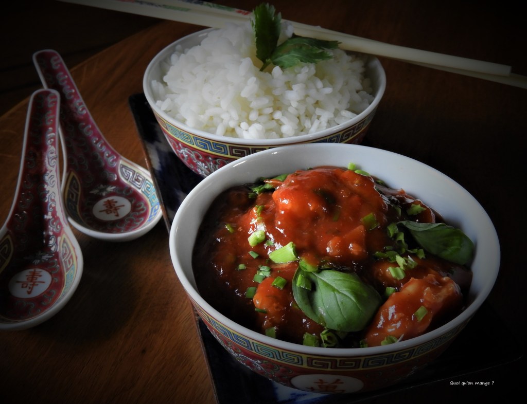 Crevettes sauce tomates un peu piquante