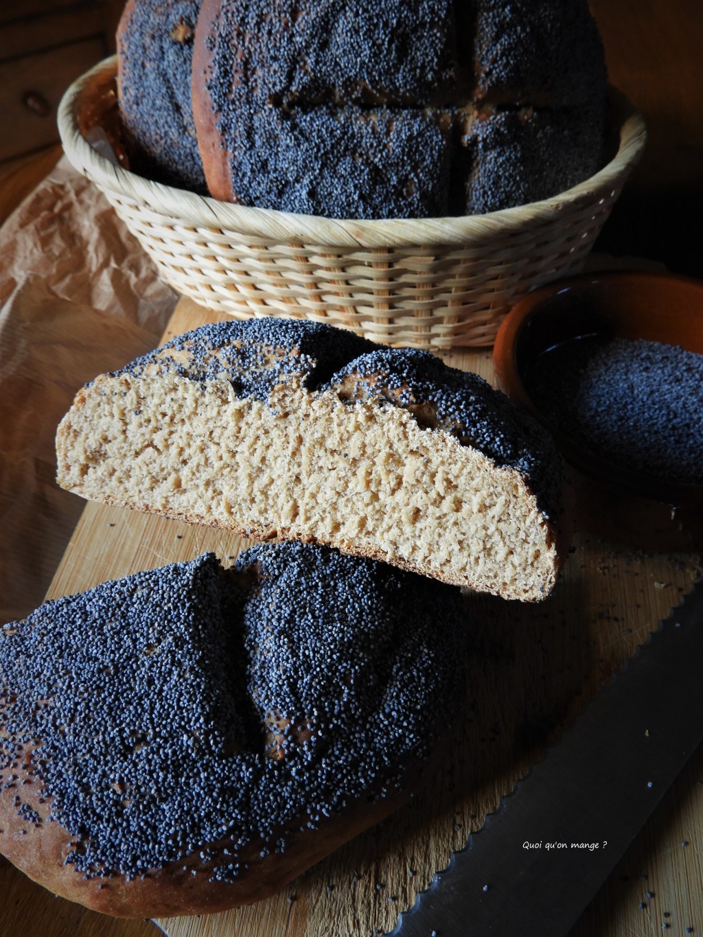 Ekmek, pain turc au pavot&nbsp;bleu