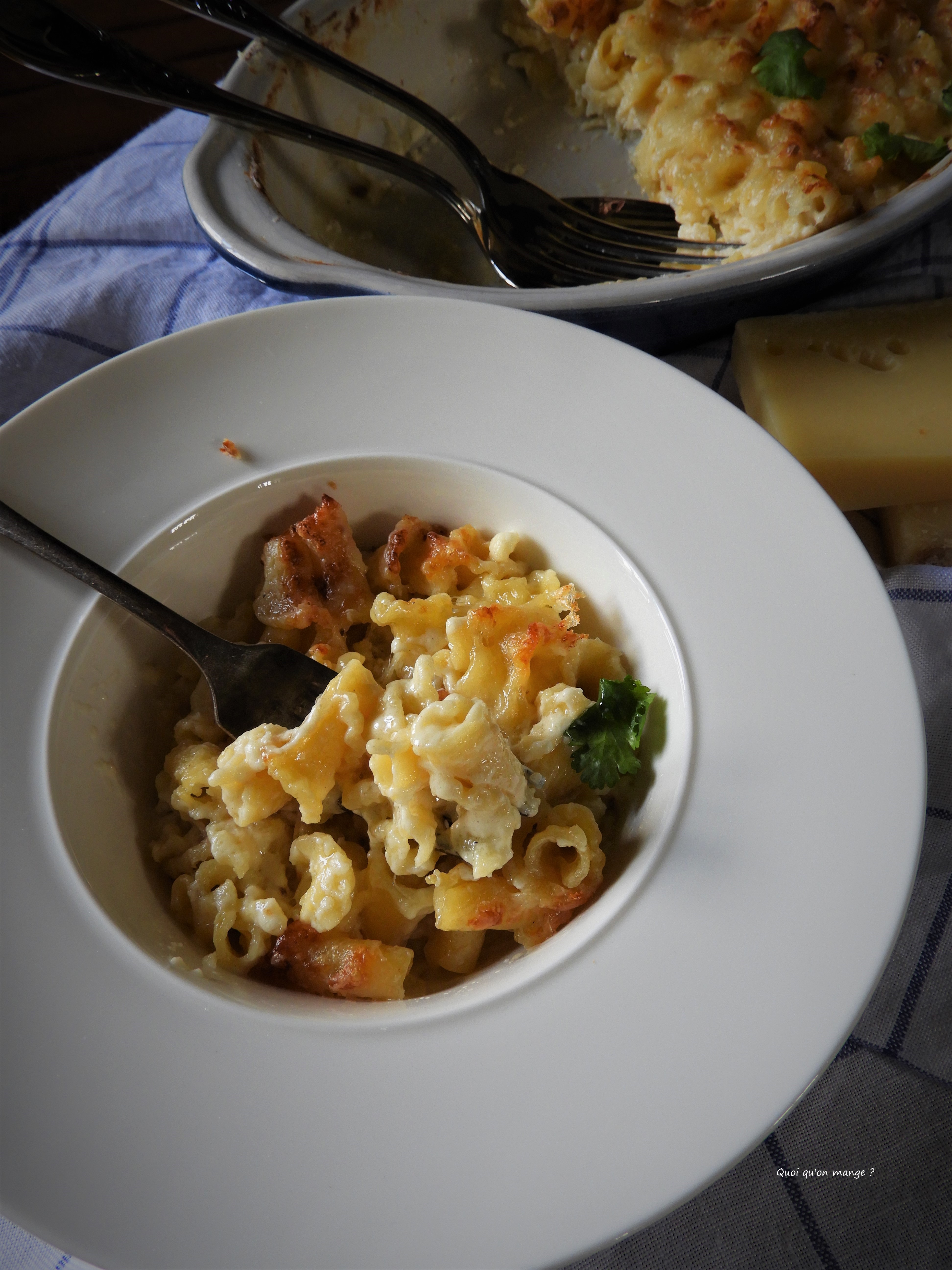 Gratin de pâtes au Beaufort