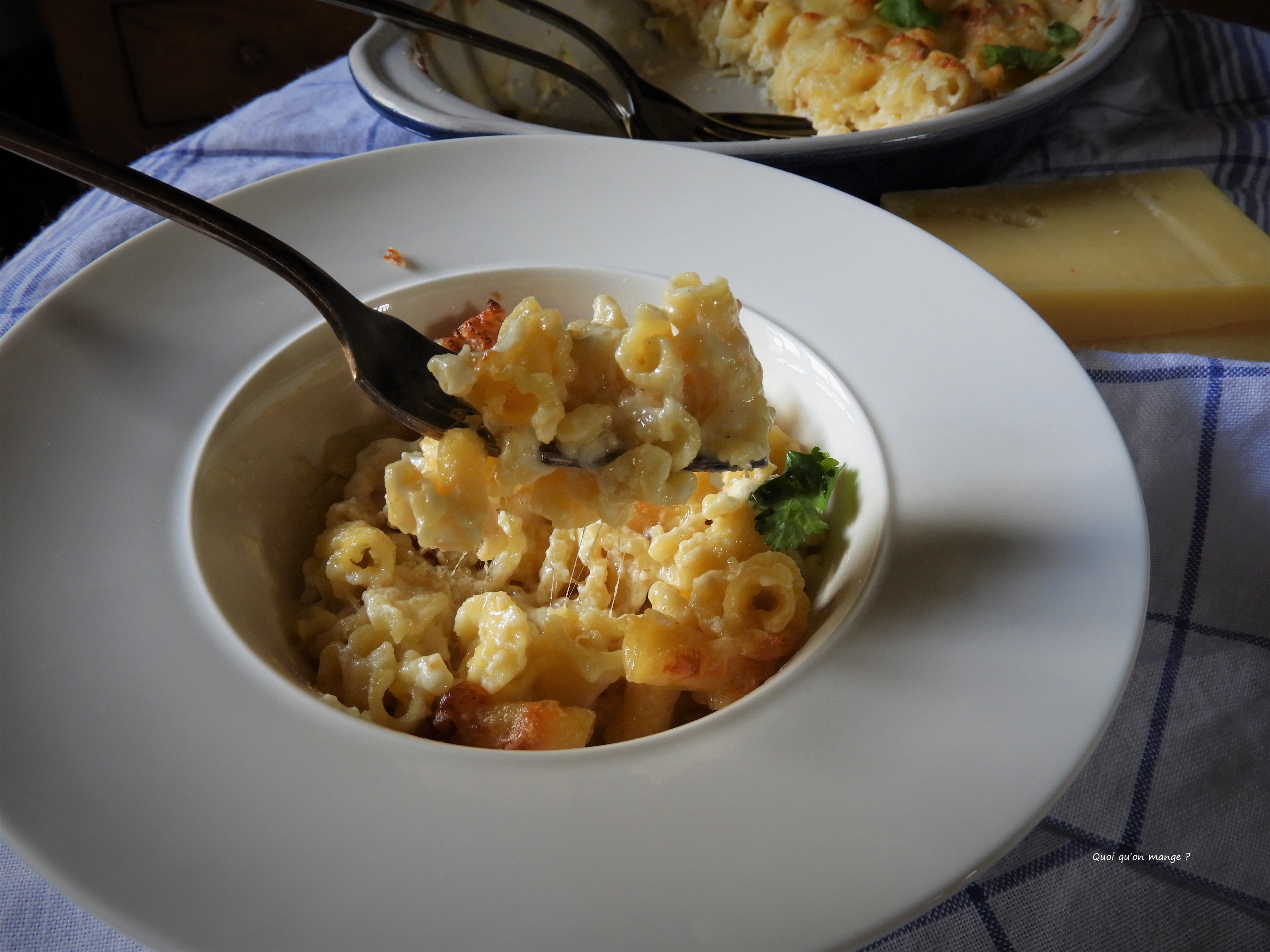 Gratin de pâtes au Beaufort