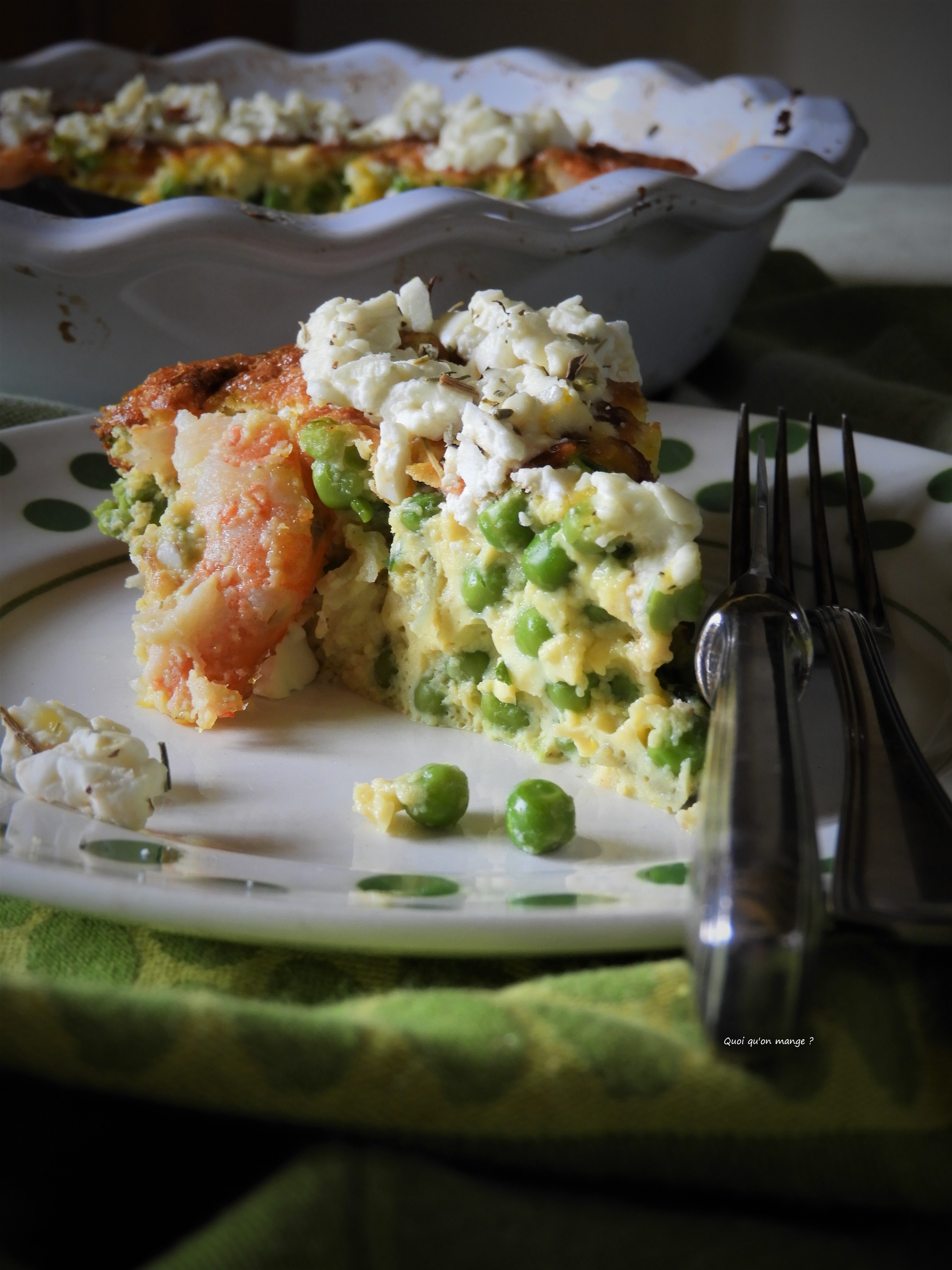 Frittata crevettes et feta