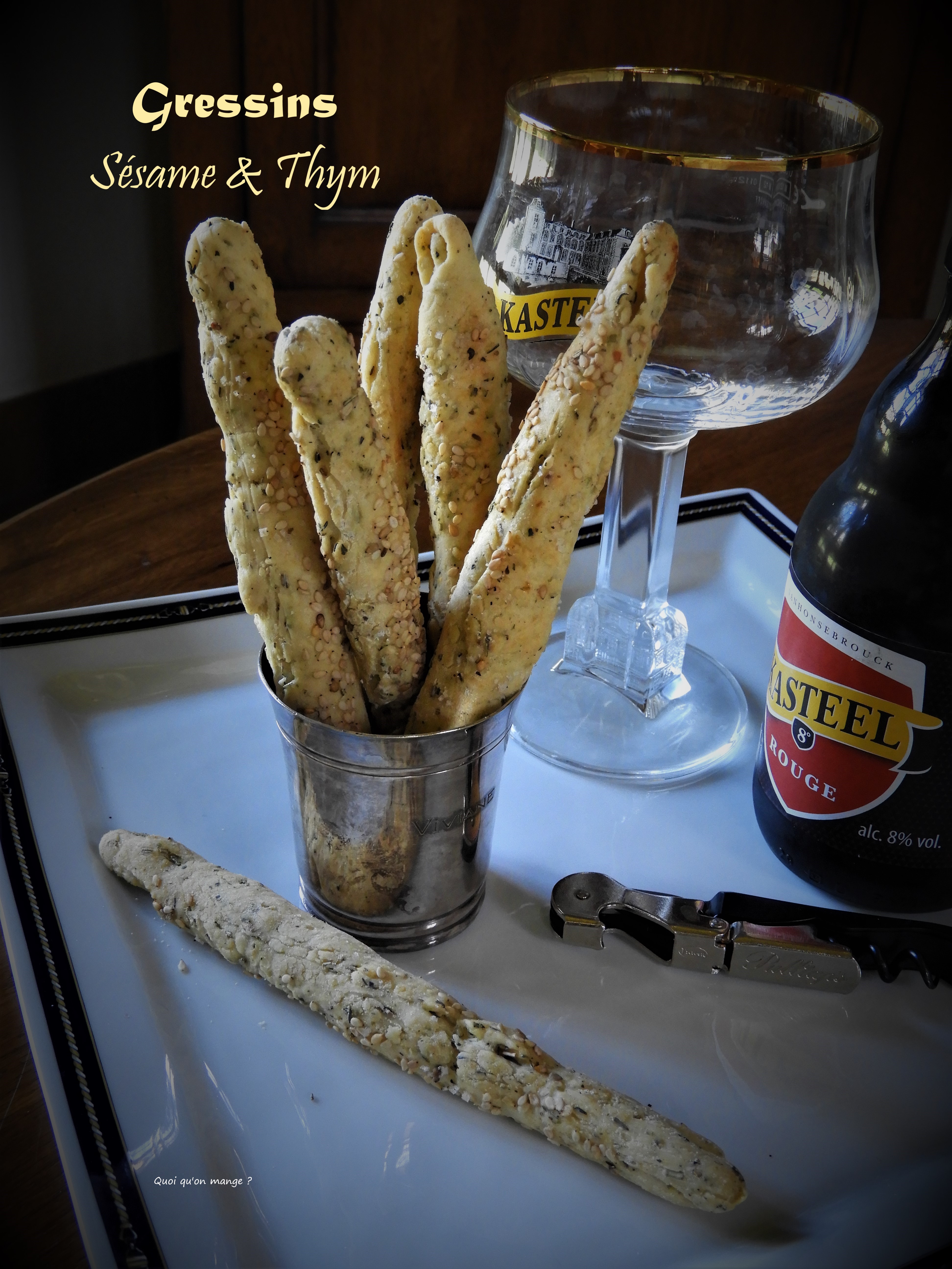 Gressins sésame et&nbsp;thym