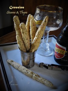 Gressins sésame et&nbsp;thym