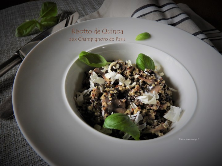 Risotto de quinoa aux champignons de&nbsp;Paris