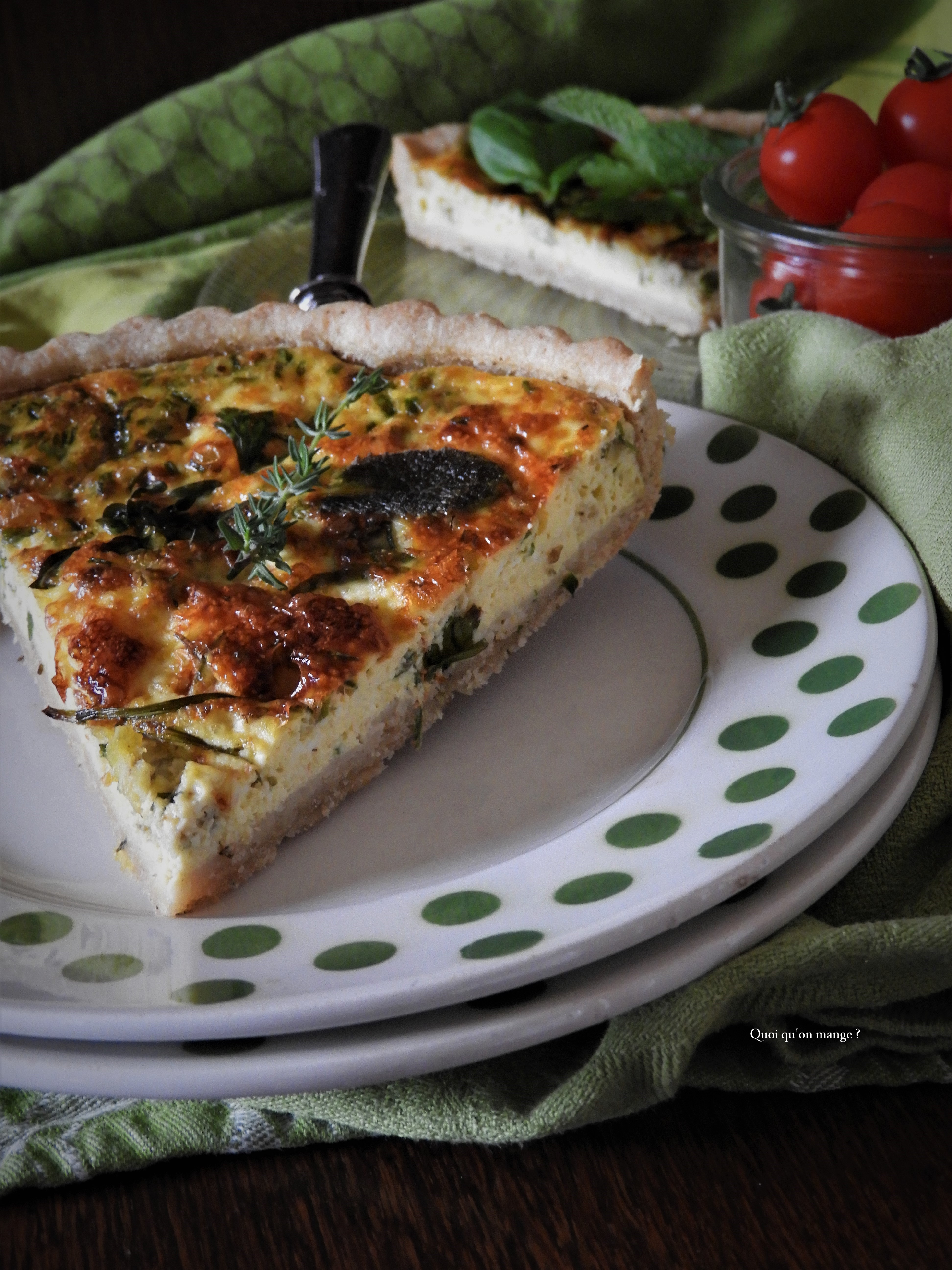 Tarte aux herbes du jardin