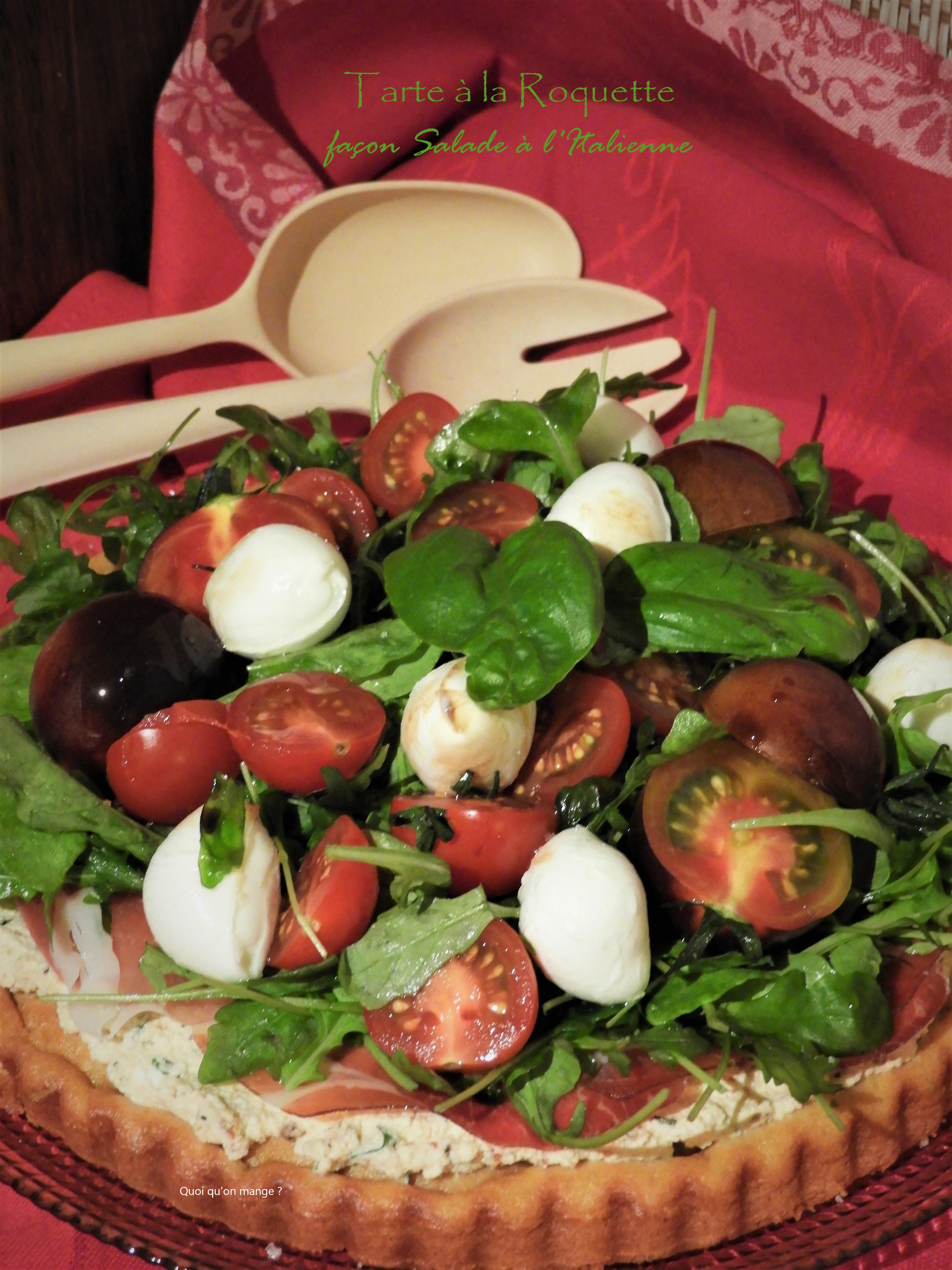Tarte à la roquette façon salade à l&rsquo;italienne