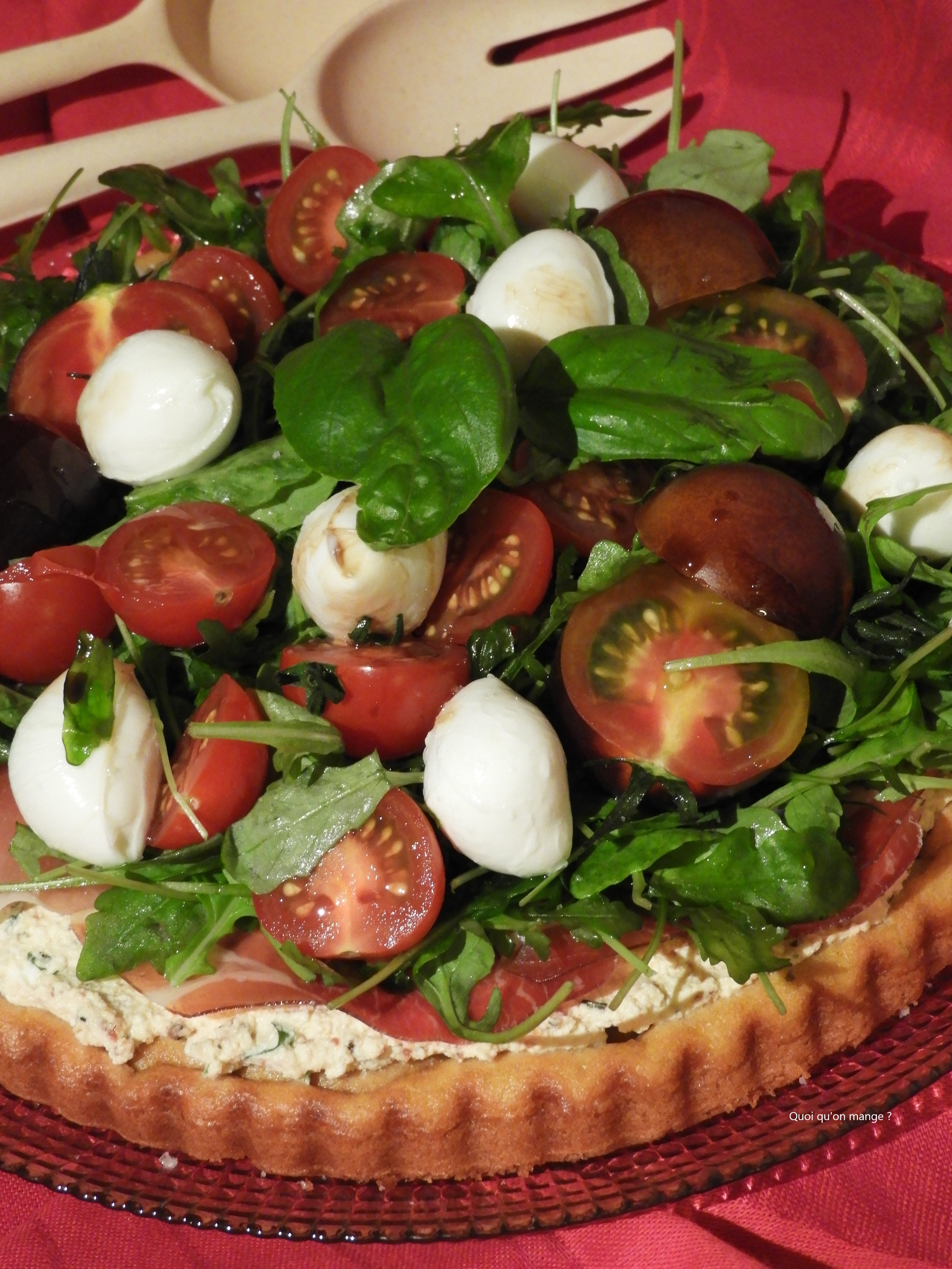 Tarte à la roquette, façon tarte à l'italienne